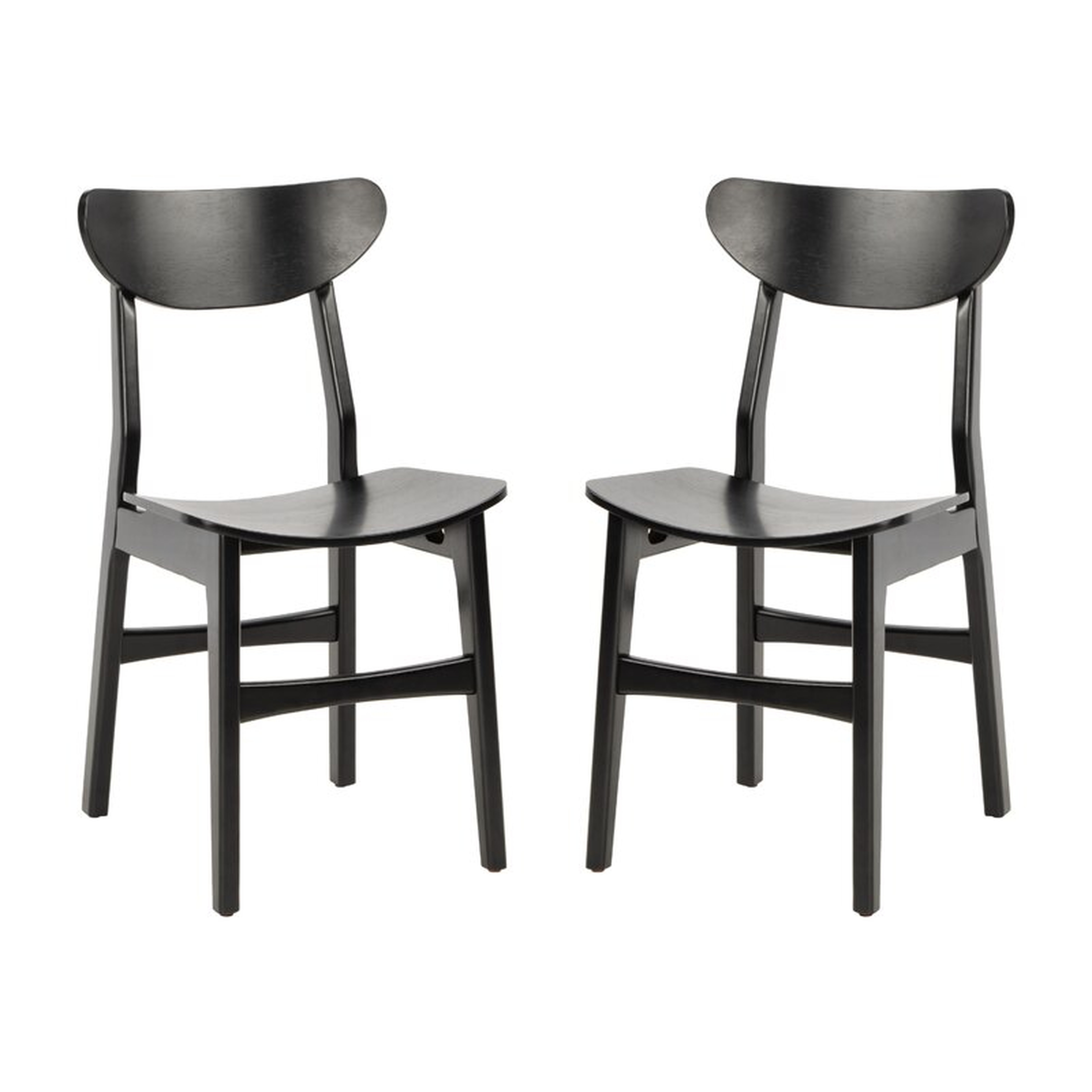 Jakob Side Chair, Black, Set of 2 - Wayfair