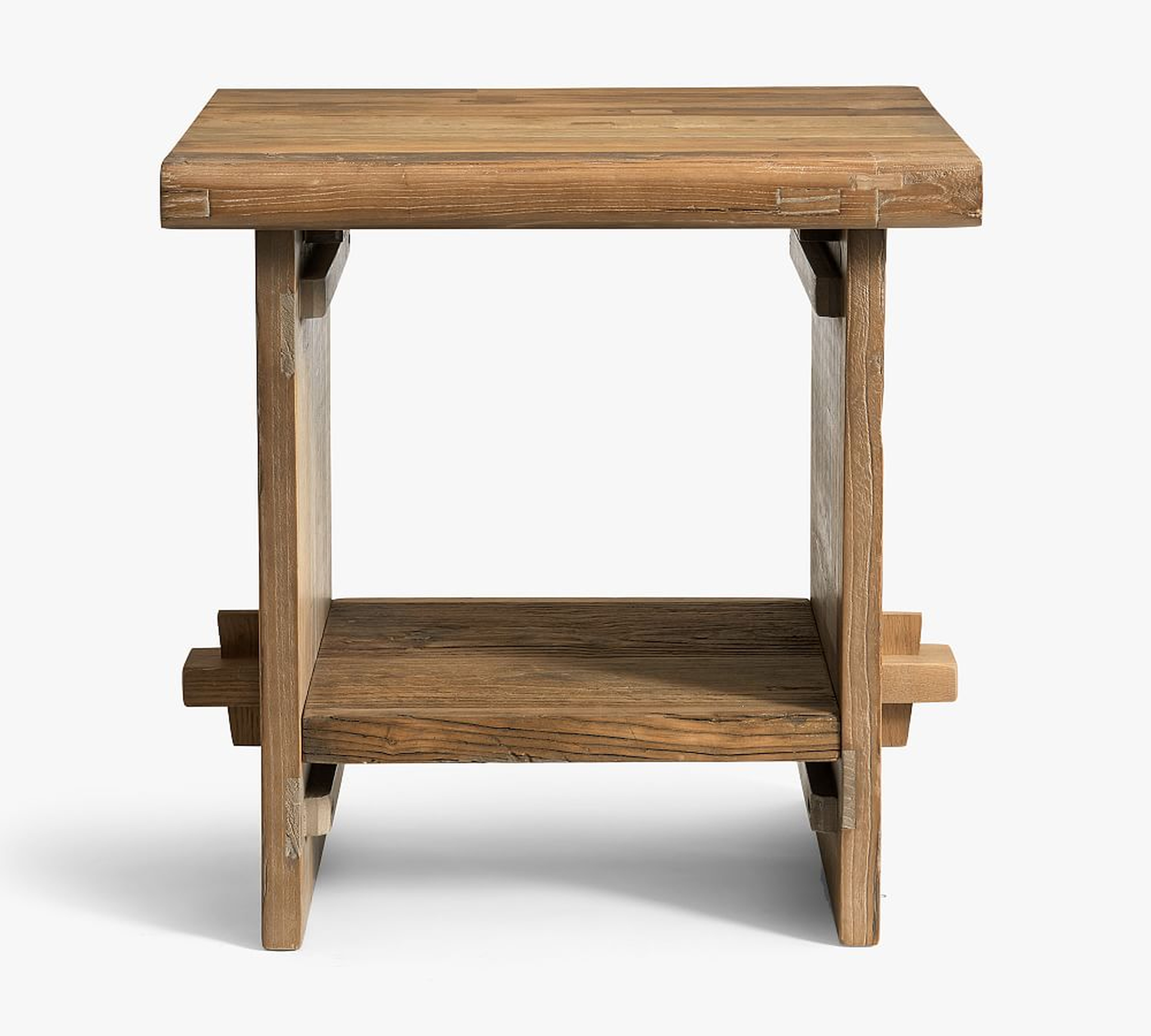 Easton Reclaimed Wood End Table, Weathered Elm - Pottery Barn