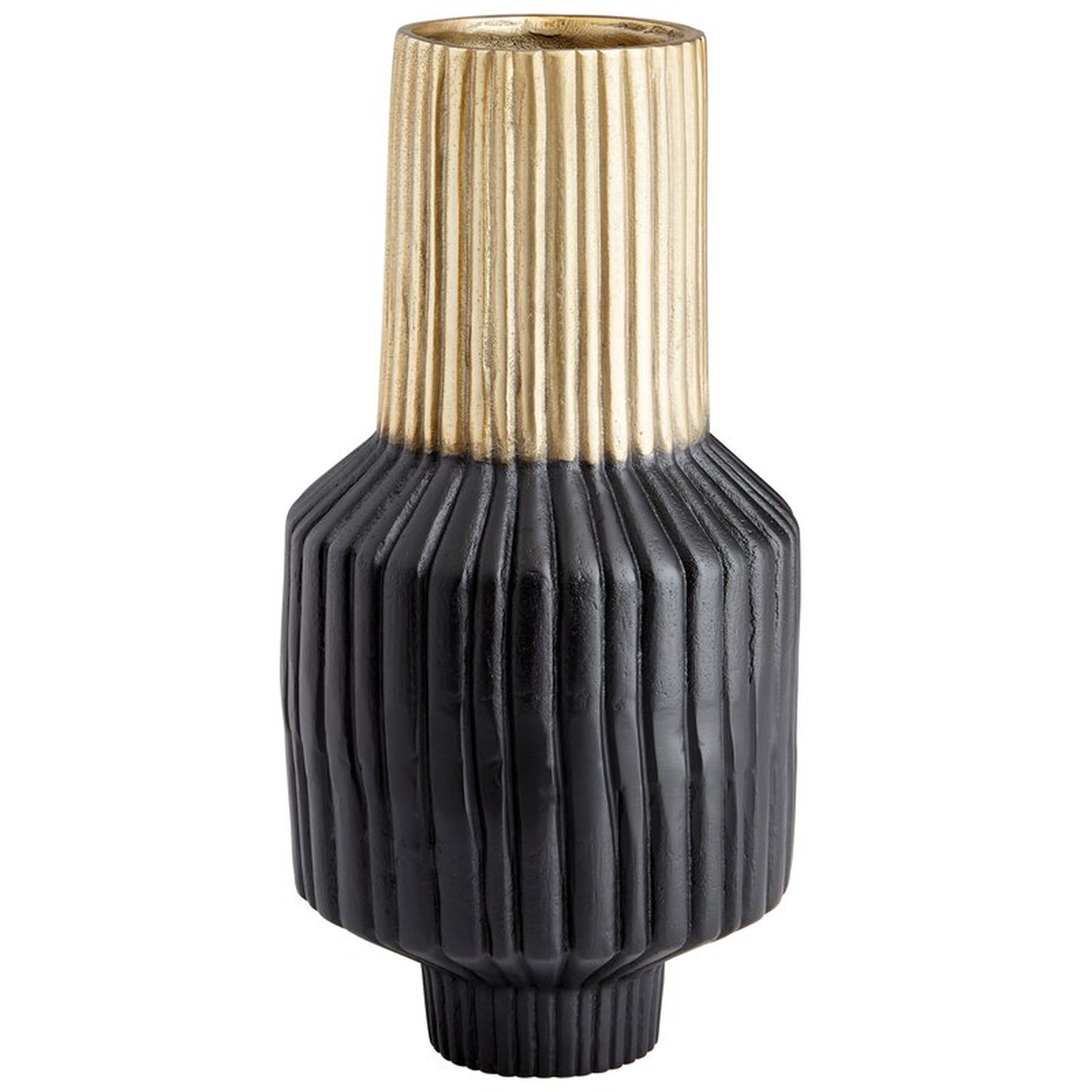 Cyan Design Allumage Matte Black/Gold Metal Table Vase - Perigold