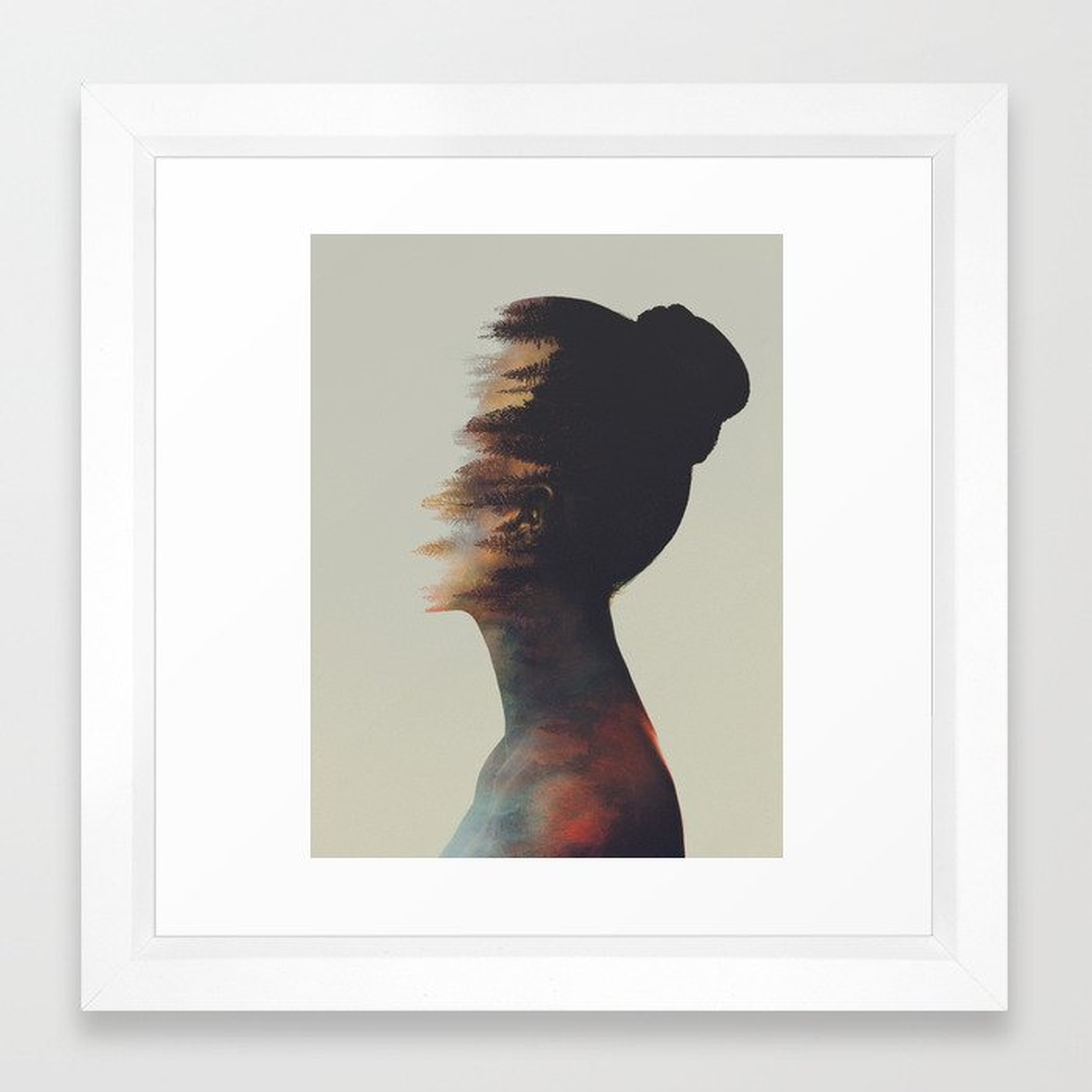 In Our Nature Framed Art Print by Andreas Lie - Vector White - X-Small-12x12 - Society6