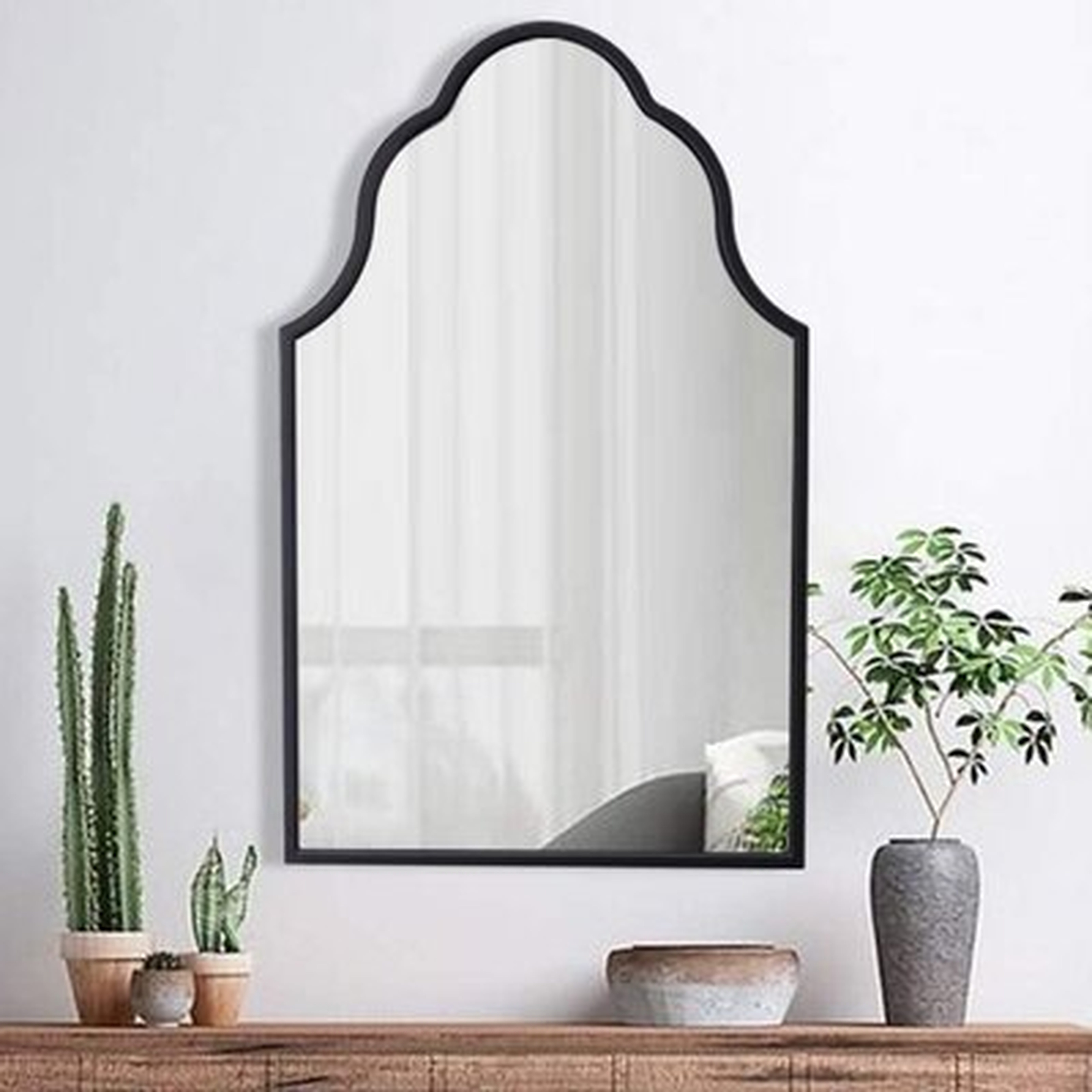 Arch Wall Mirror For Decor Antique Black Decorative Mirror With Wooden Frame Large Modern Accent Mirror For Foyer Bathroom Bedroom 32" H X 20" W - Wayfair