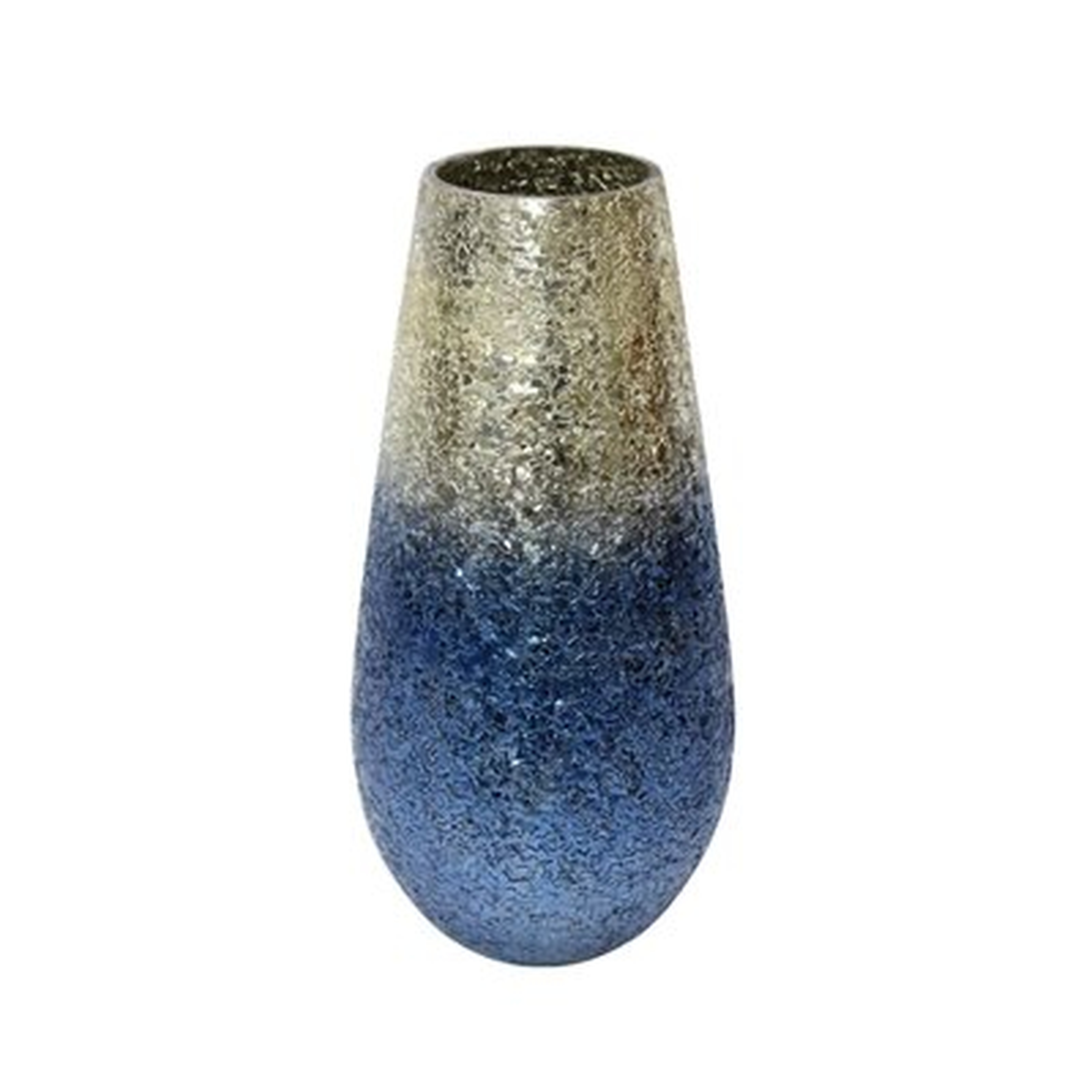 Pelicano Silver/Blue 12" Glass Table Vase - Wayfair