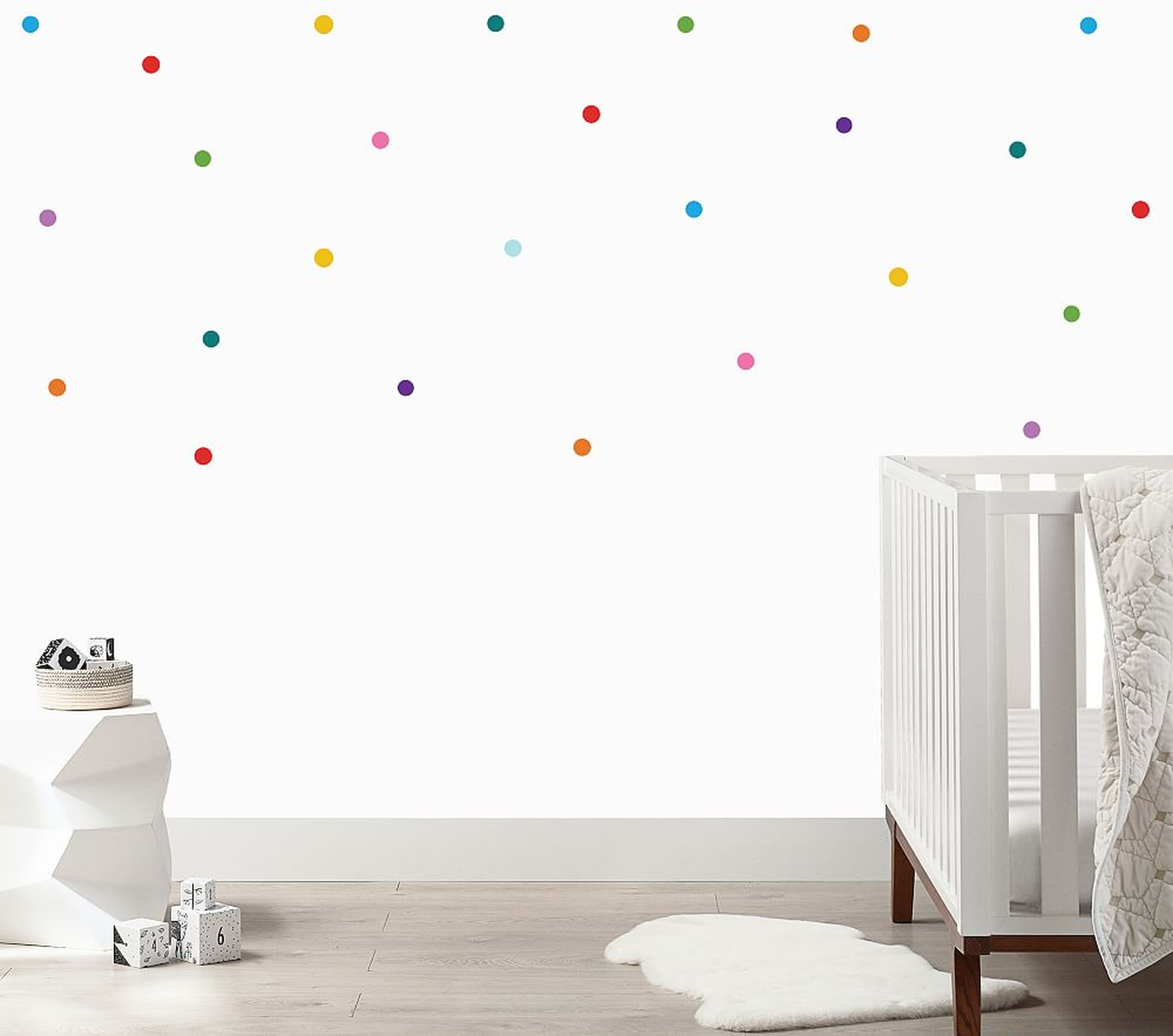 Mini Rainbow Confetti Dots Wall Decal - Pottery Barn Kids