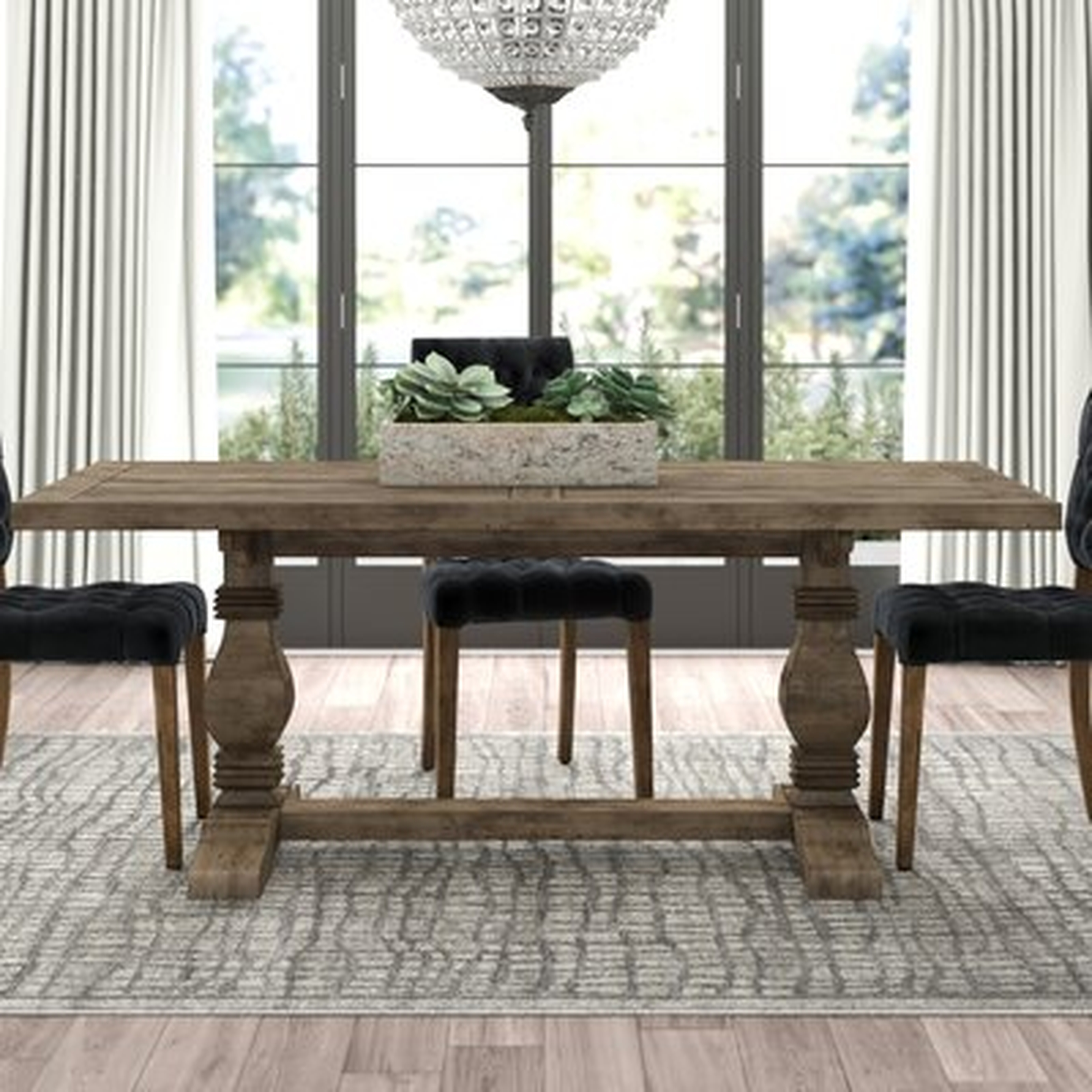 Kinston Pine Solid Wood Dining Table - Wayfair