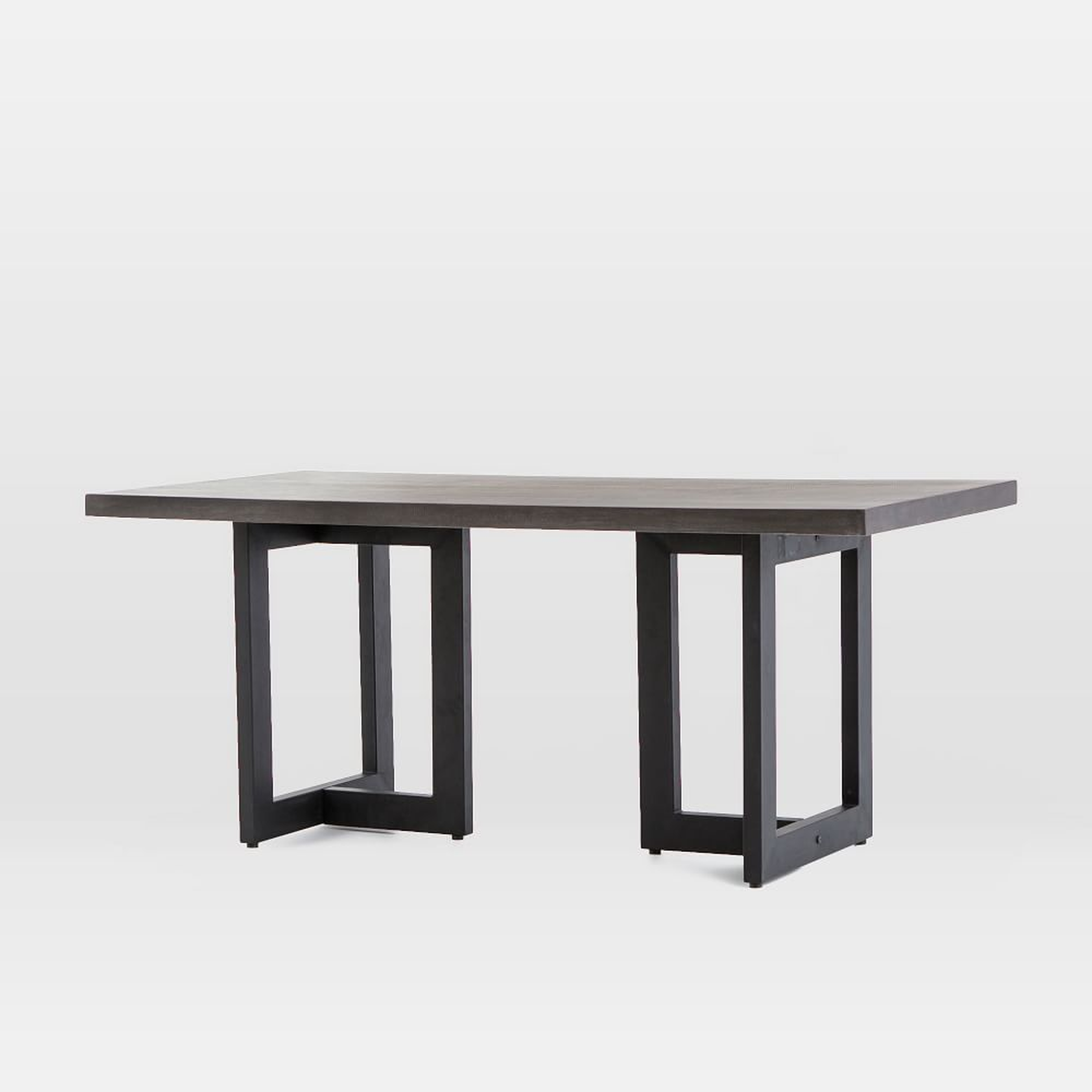 Malfa 69" Outdoor Rectangle Dining Table, Black Lavastone - West Elm
