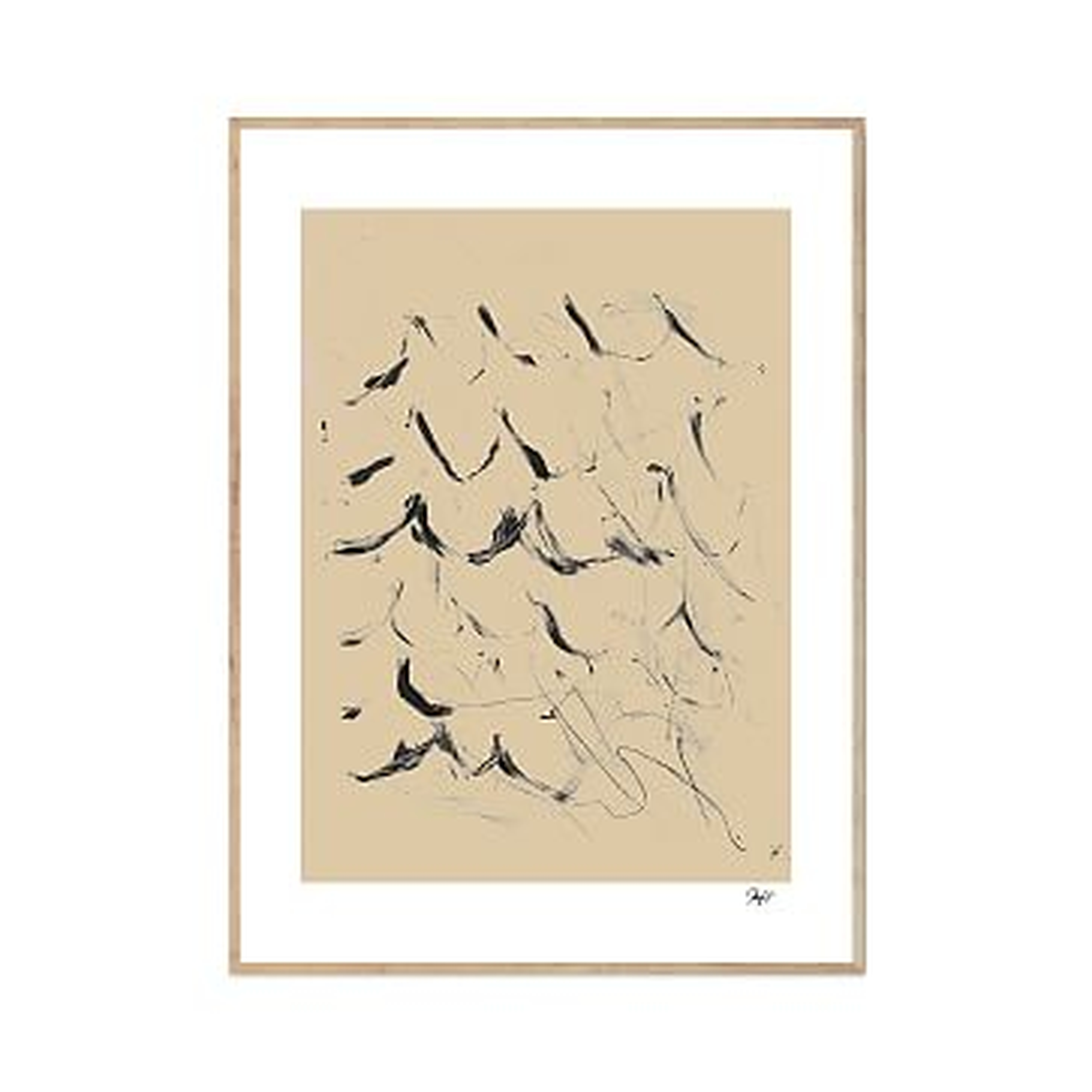 The Sea, Art Print By Johannes Geppert, 30X40Cm, Oak Frame - West Elm