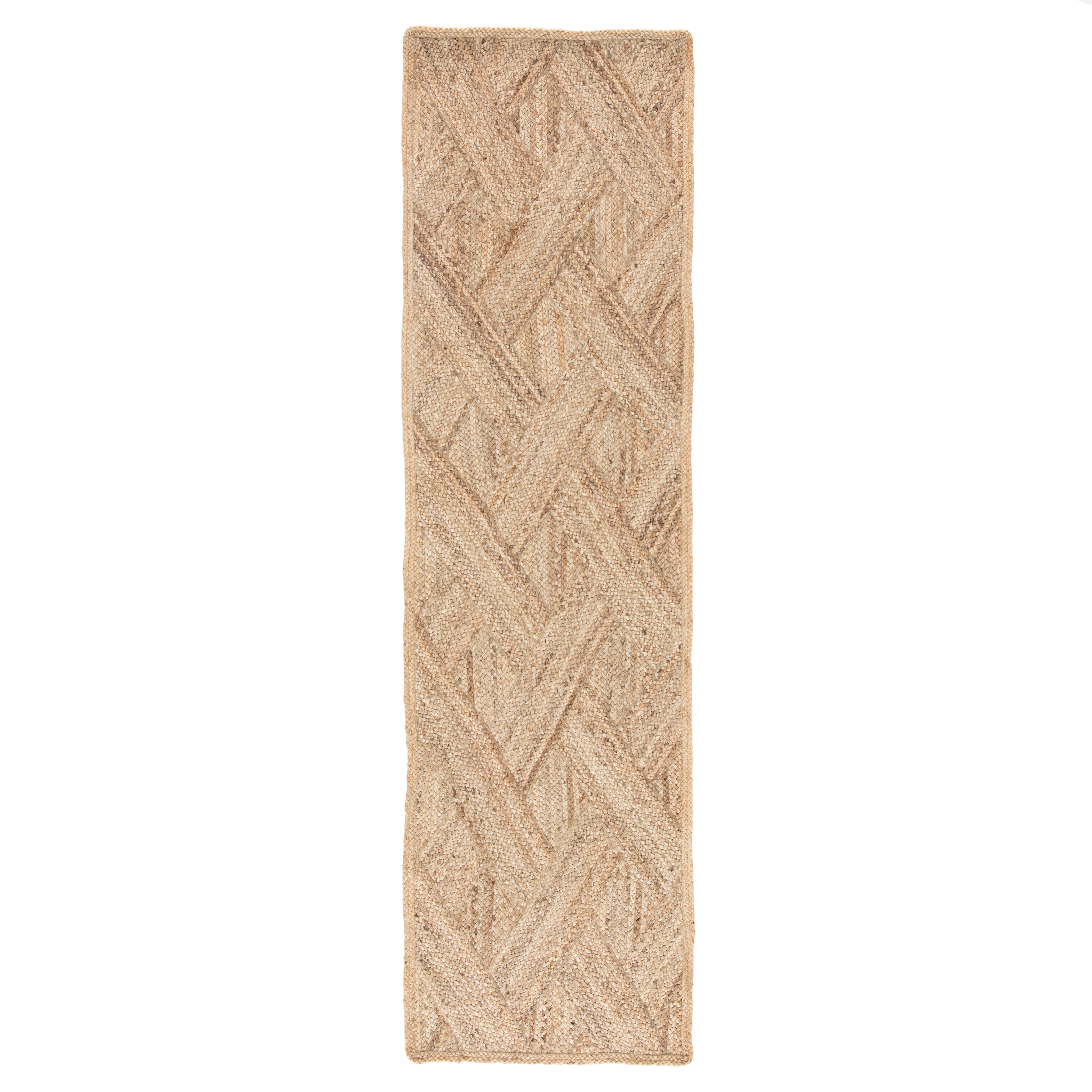 Vero Natural Trellis Beige Runner Rug (2'6"X9') - Jaipur Living