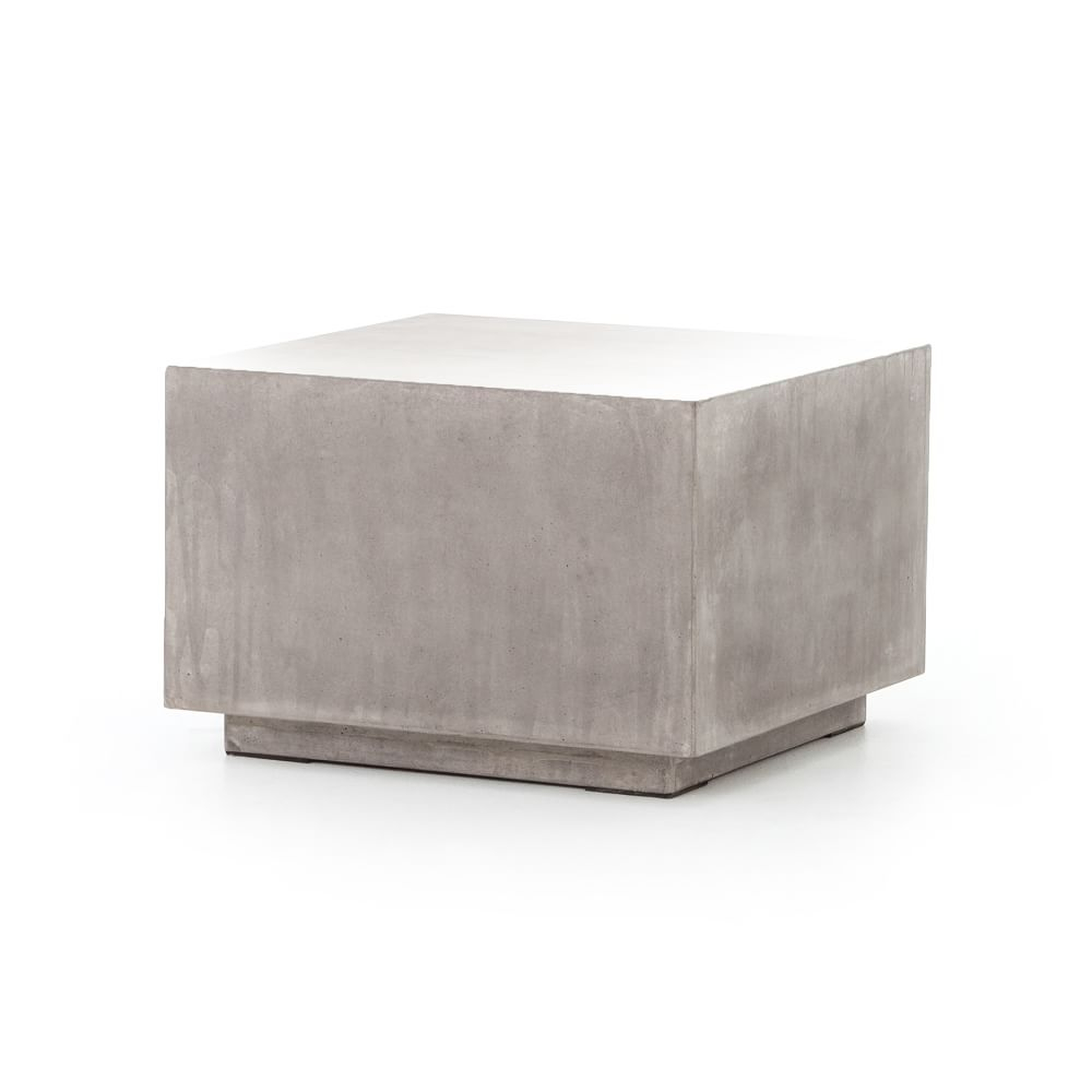 Angled Concrete 24" Outdoor Square Coffee Table - West Elm