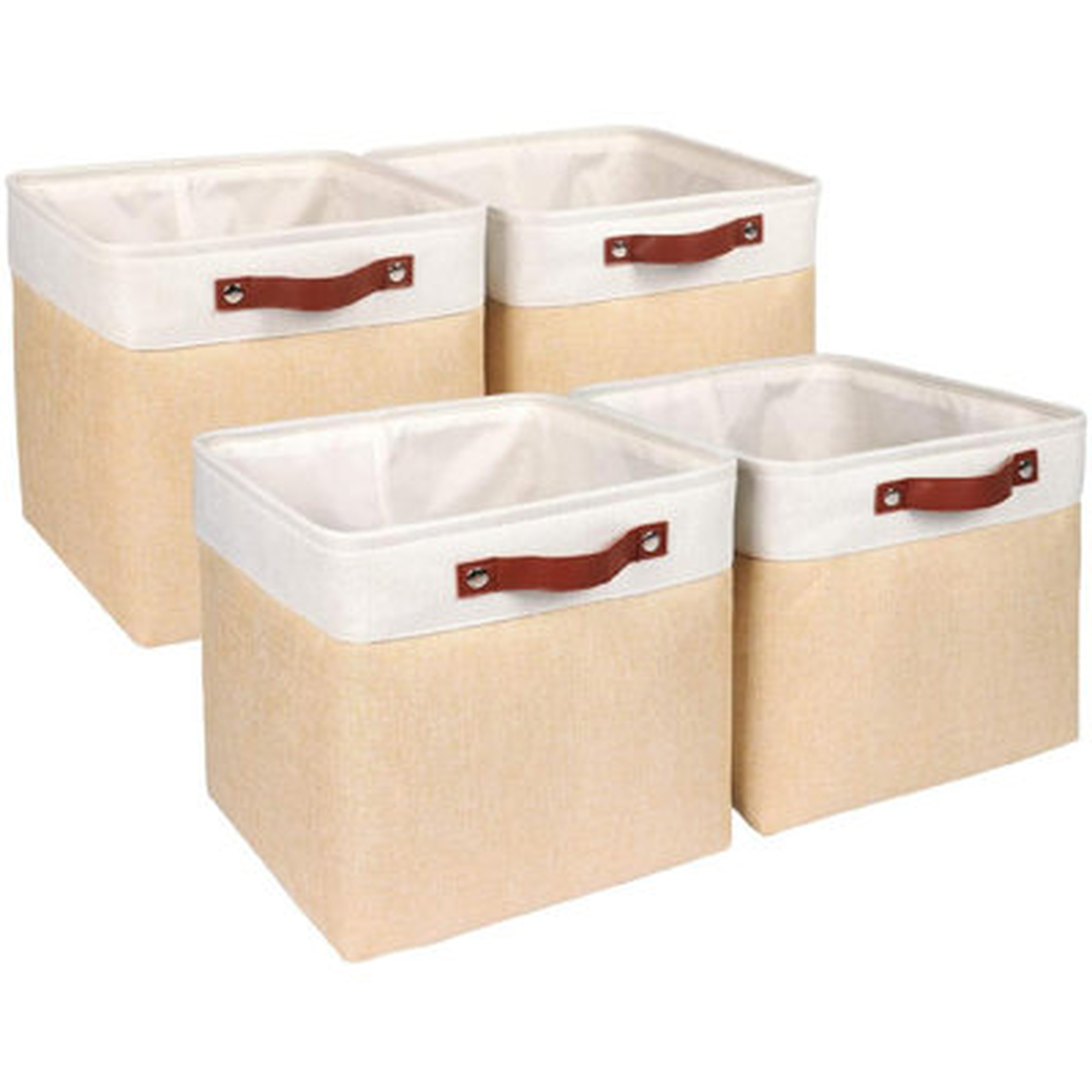Cube Storage Bins Organizer 13X13 Fabric Cube Storage Bins With Handles, Collapsible Kids Storage Cubes For Baby Nursery, Living Room, Shelf And Closet - Wayfair