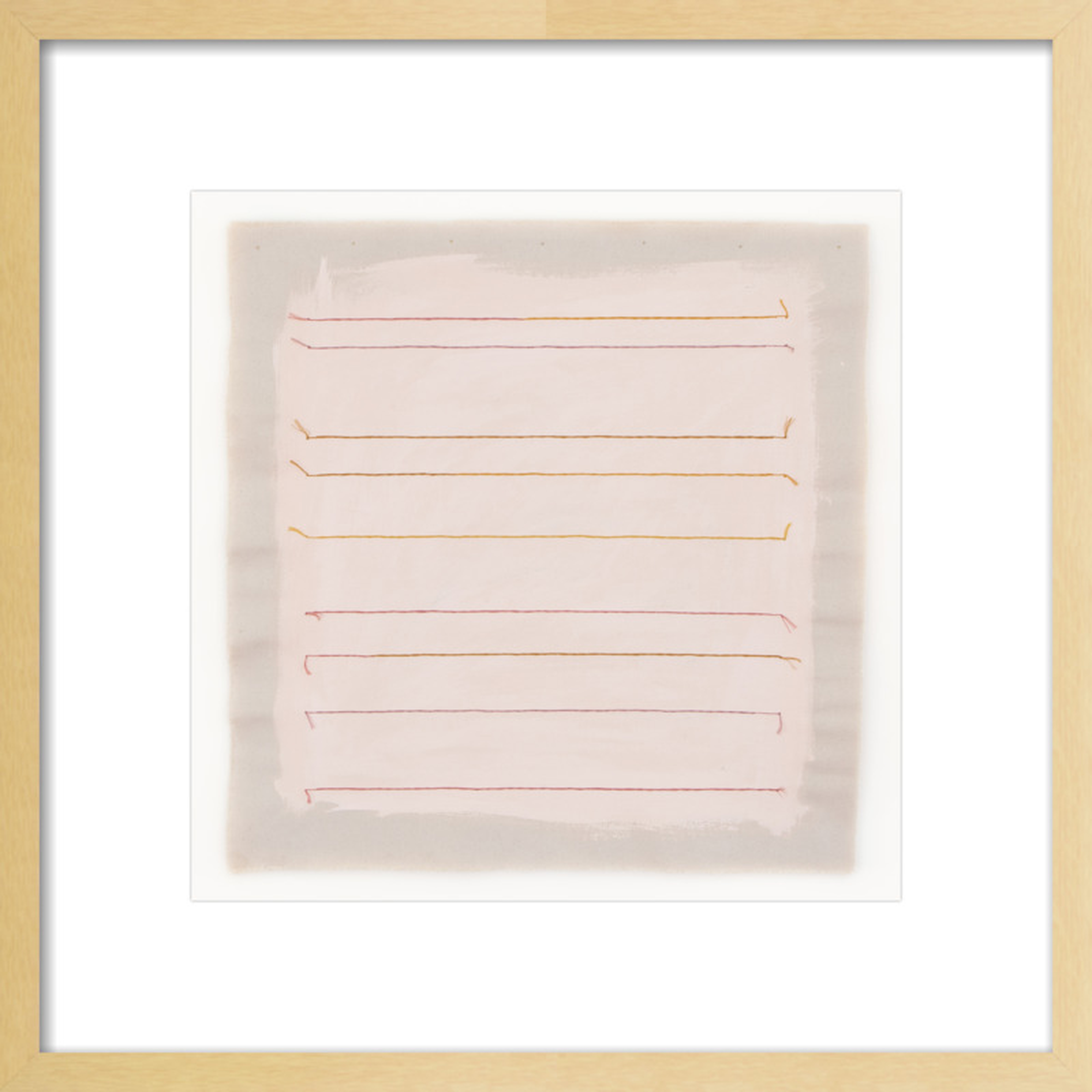 Pale Pink with Dusty Rose Stripes by Emily Keating Snyder for Artfully Walls - Artfully Walls