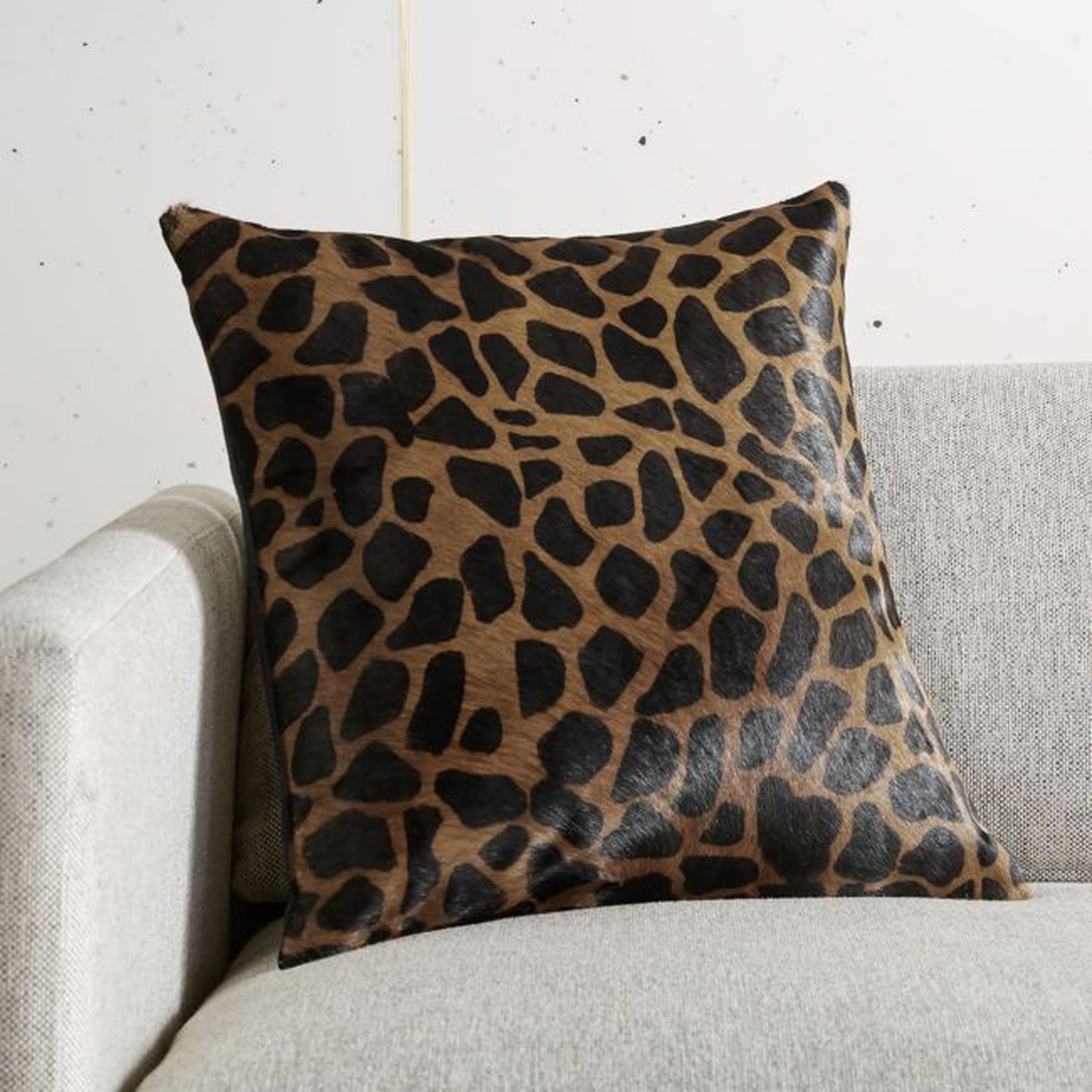 16" Masai Animal Print Pillow with Feather-Down Insert - CB2