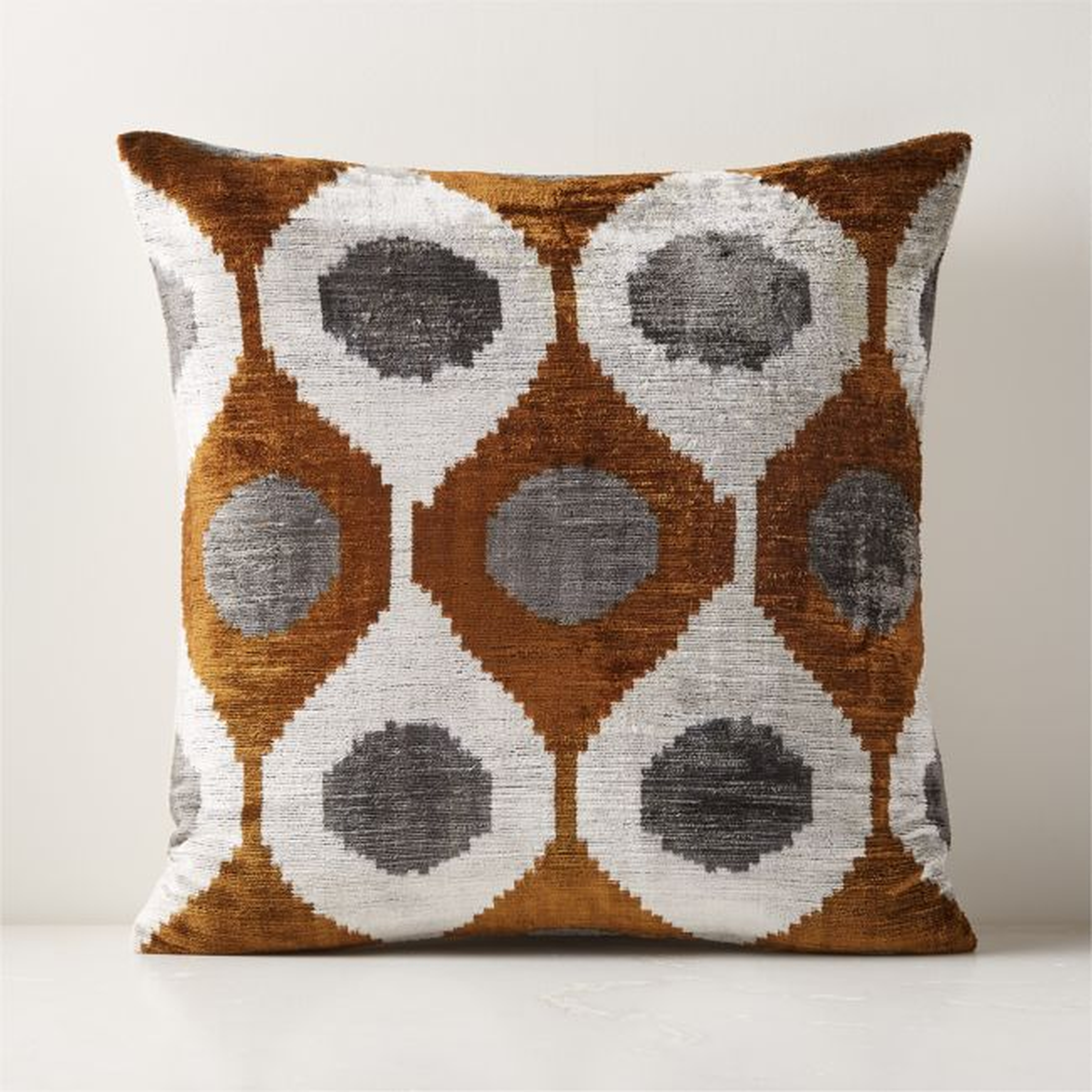 Cerco Turkish Silk Throw Pillow Cover 20"x20" - CB2