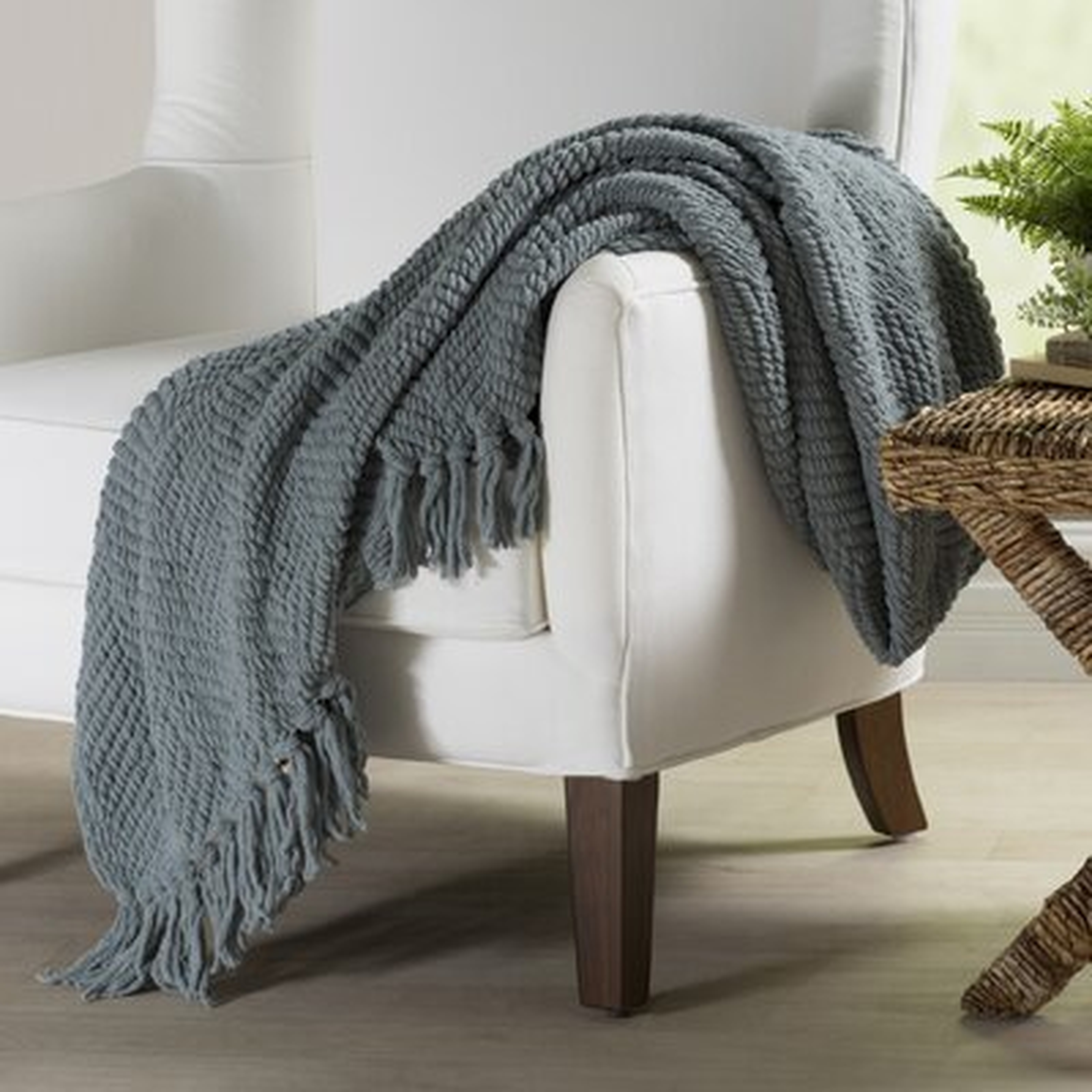 Nader Tweed Knitted-Design Throw - Birch Lane