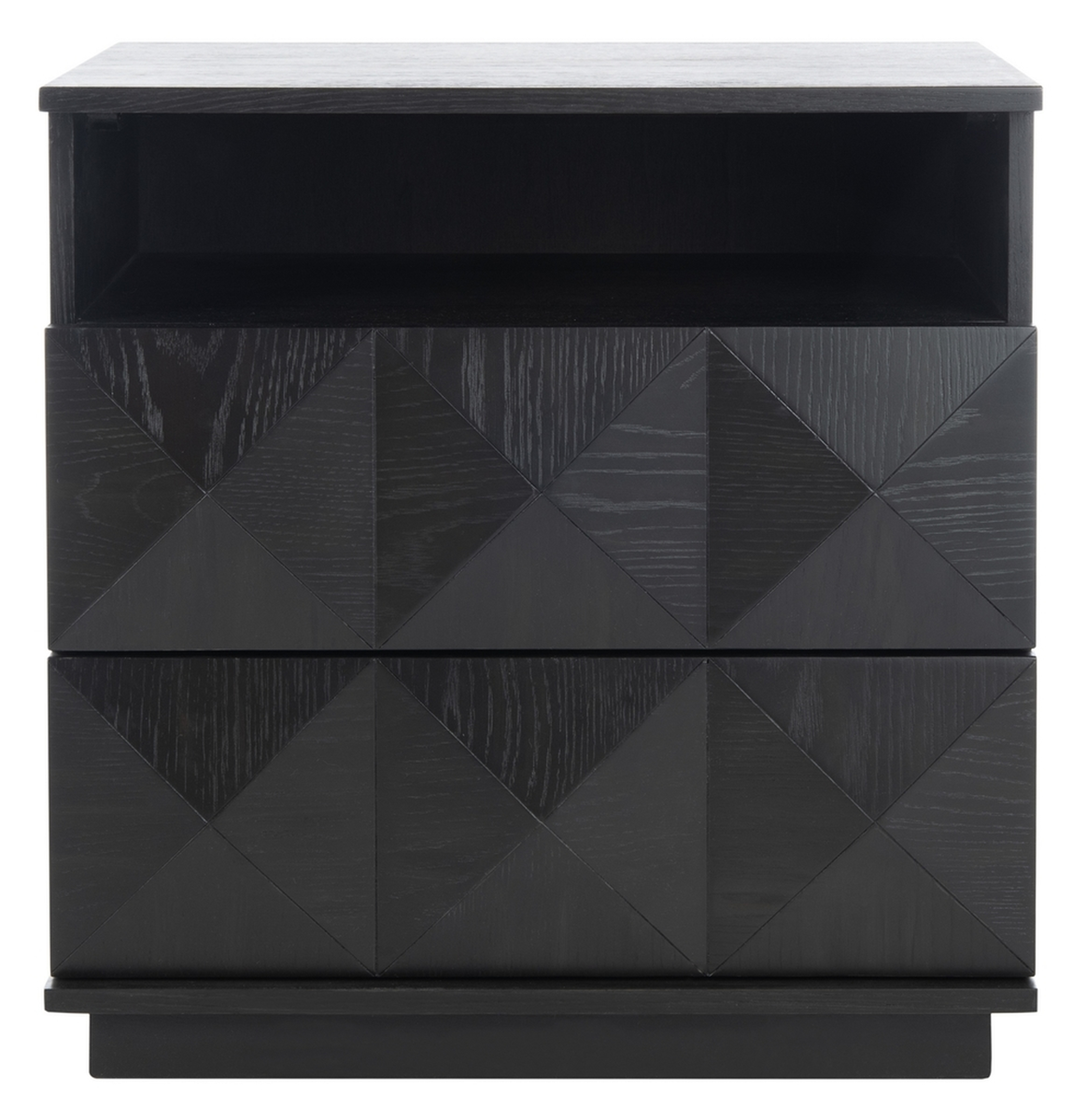 Patty 2 Drawer Nightstand - Black - Safavieh Couture
