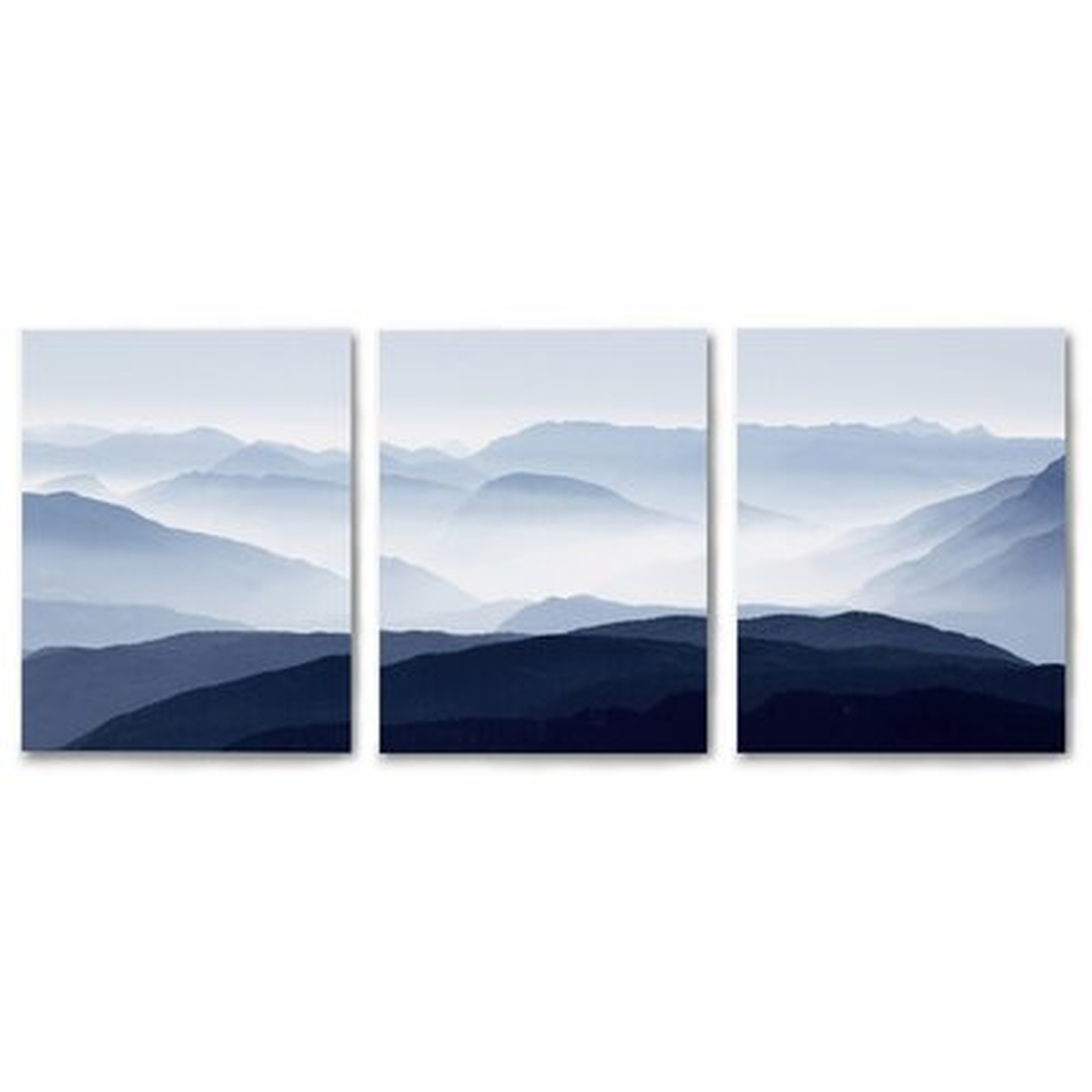 Panoramic Mountains - 3 Piece Photograph Canvas - Wayfair