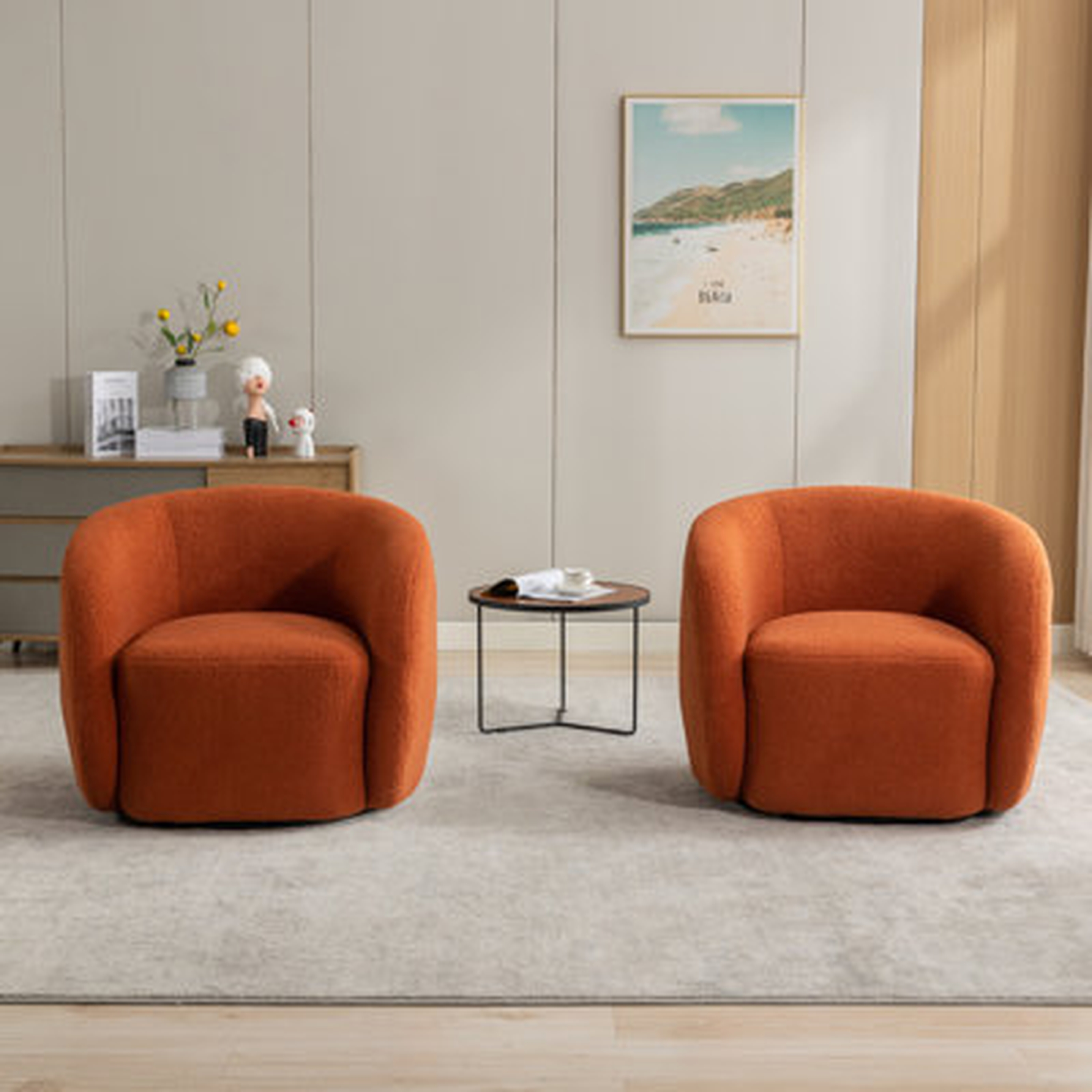 Katherline Upholstered Swivel Armchair - Wayfair