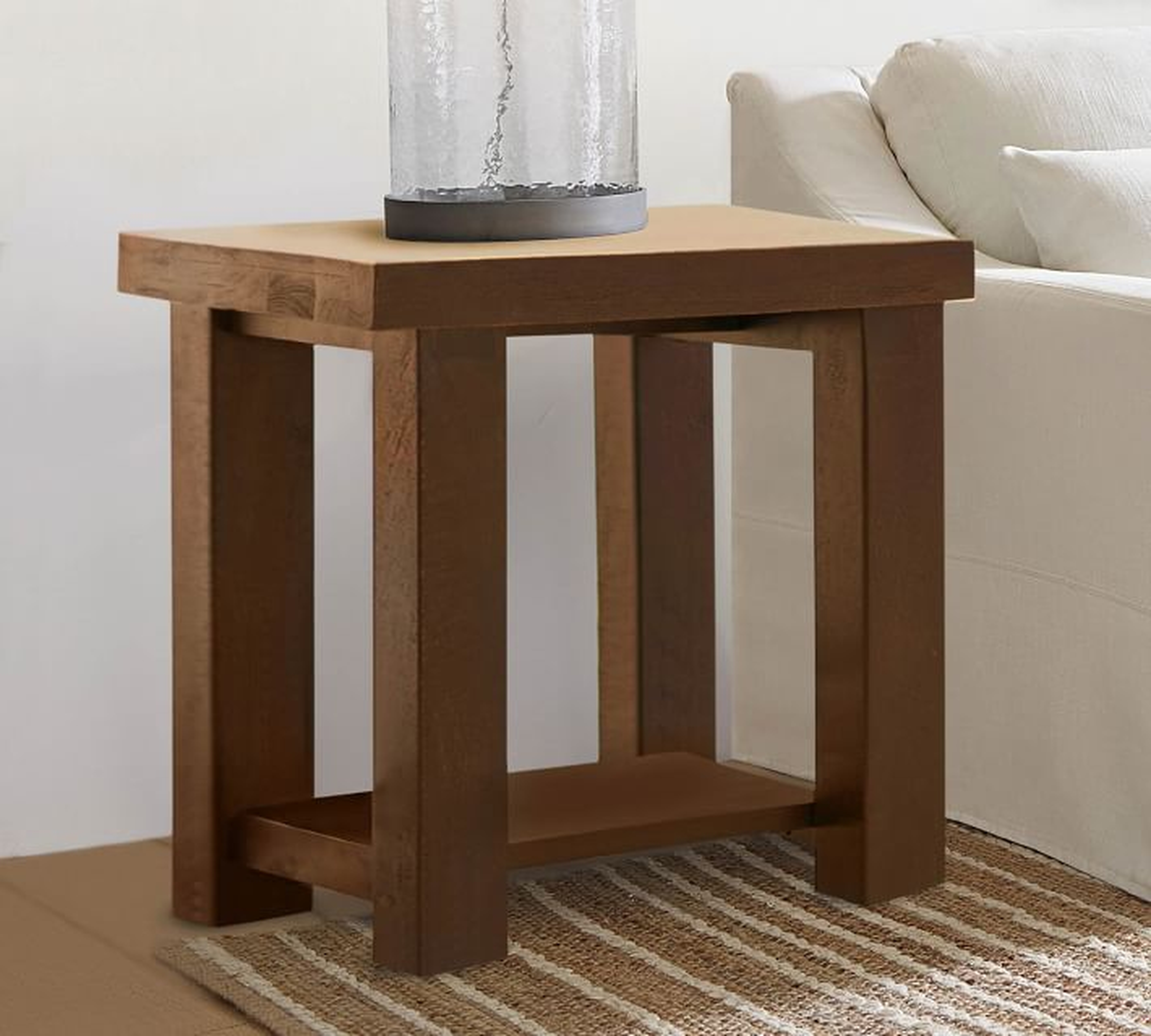 Reed End Table, Antique Umber - Pottery Barn