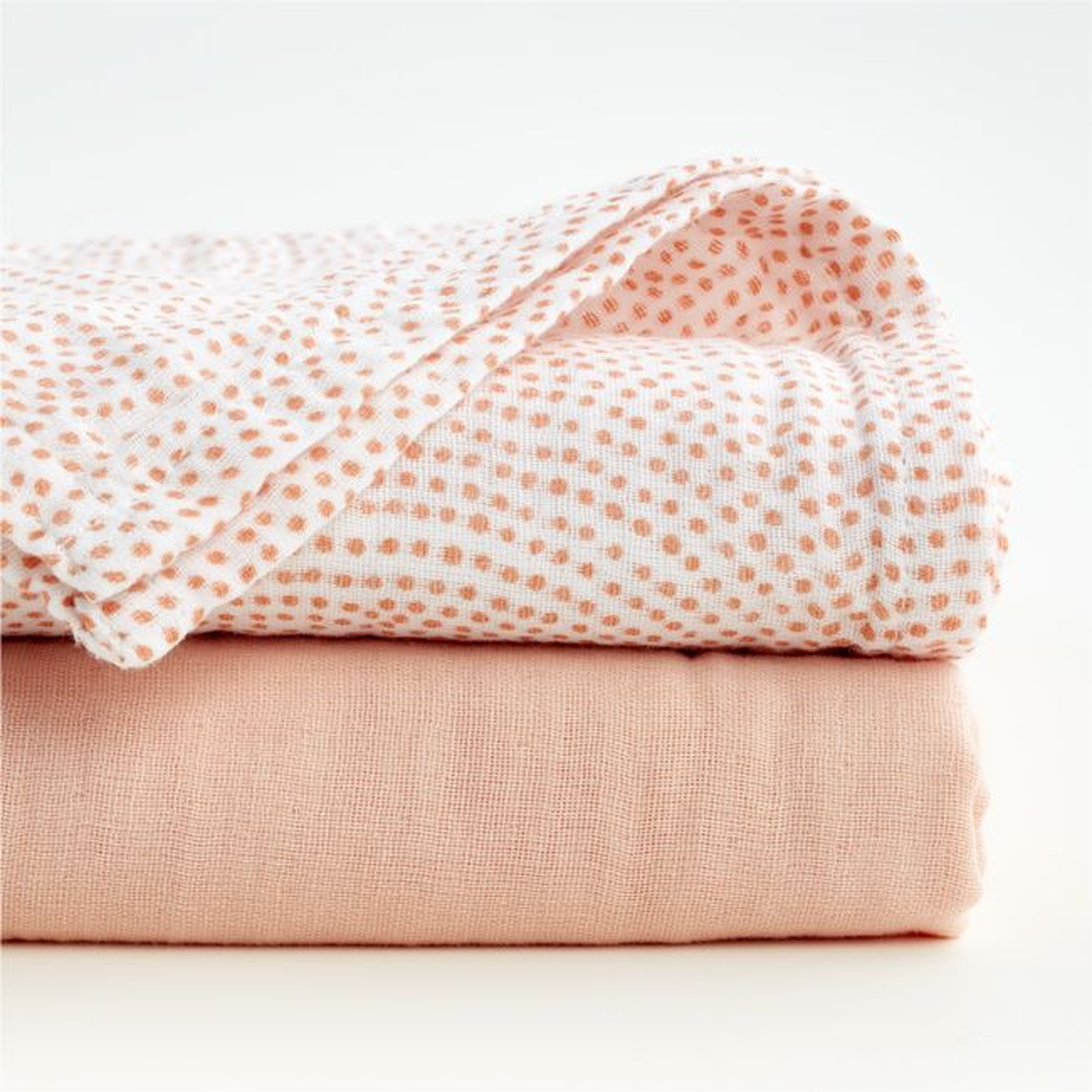 Lou Lou Clay Organic Baby Swaddles by Leanne Ford, Set of 2 - Crate and Barrel