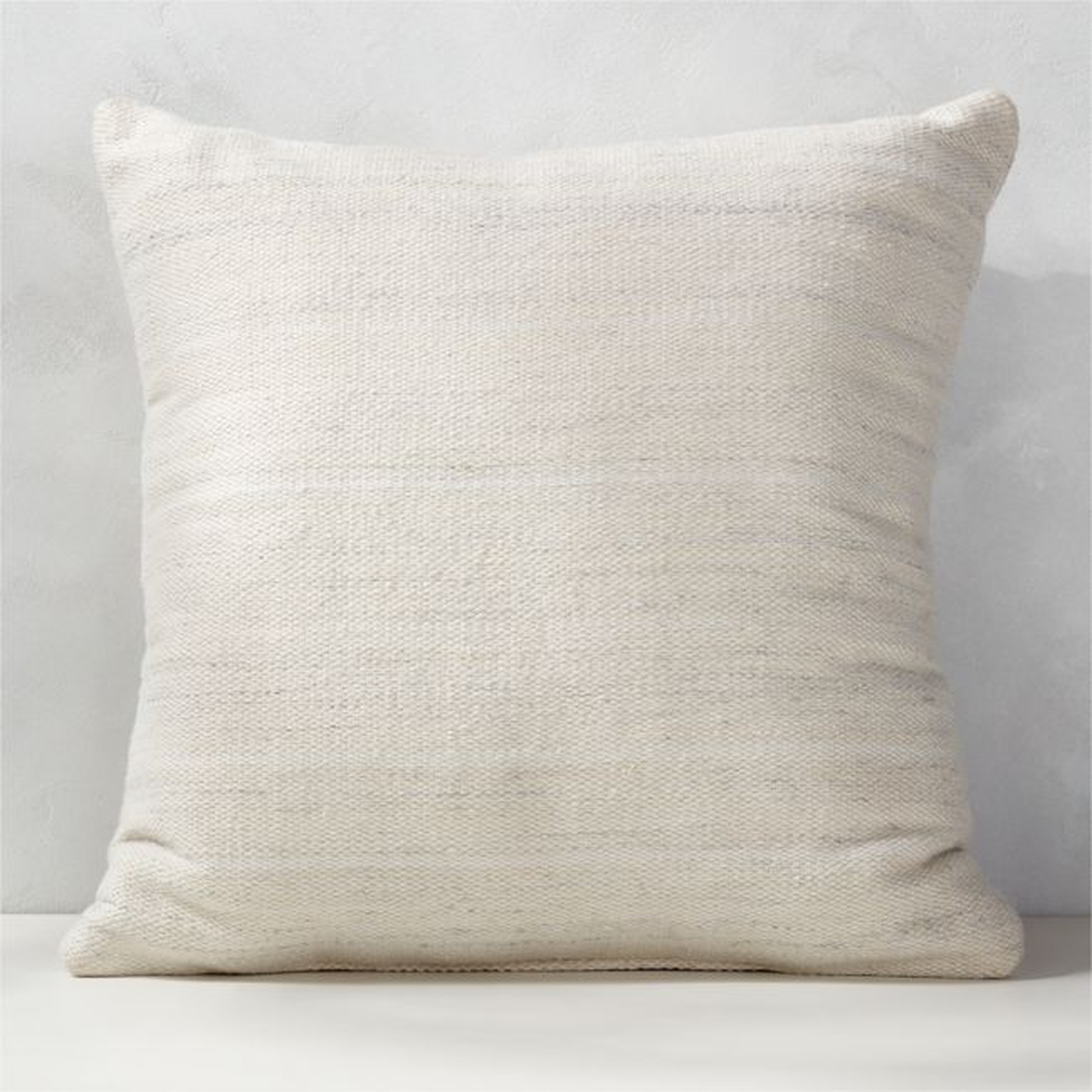 Waverly Ivory White Outdoor Throw Pillow 23" - CB2