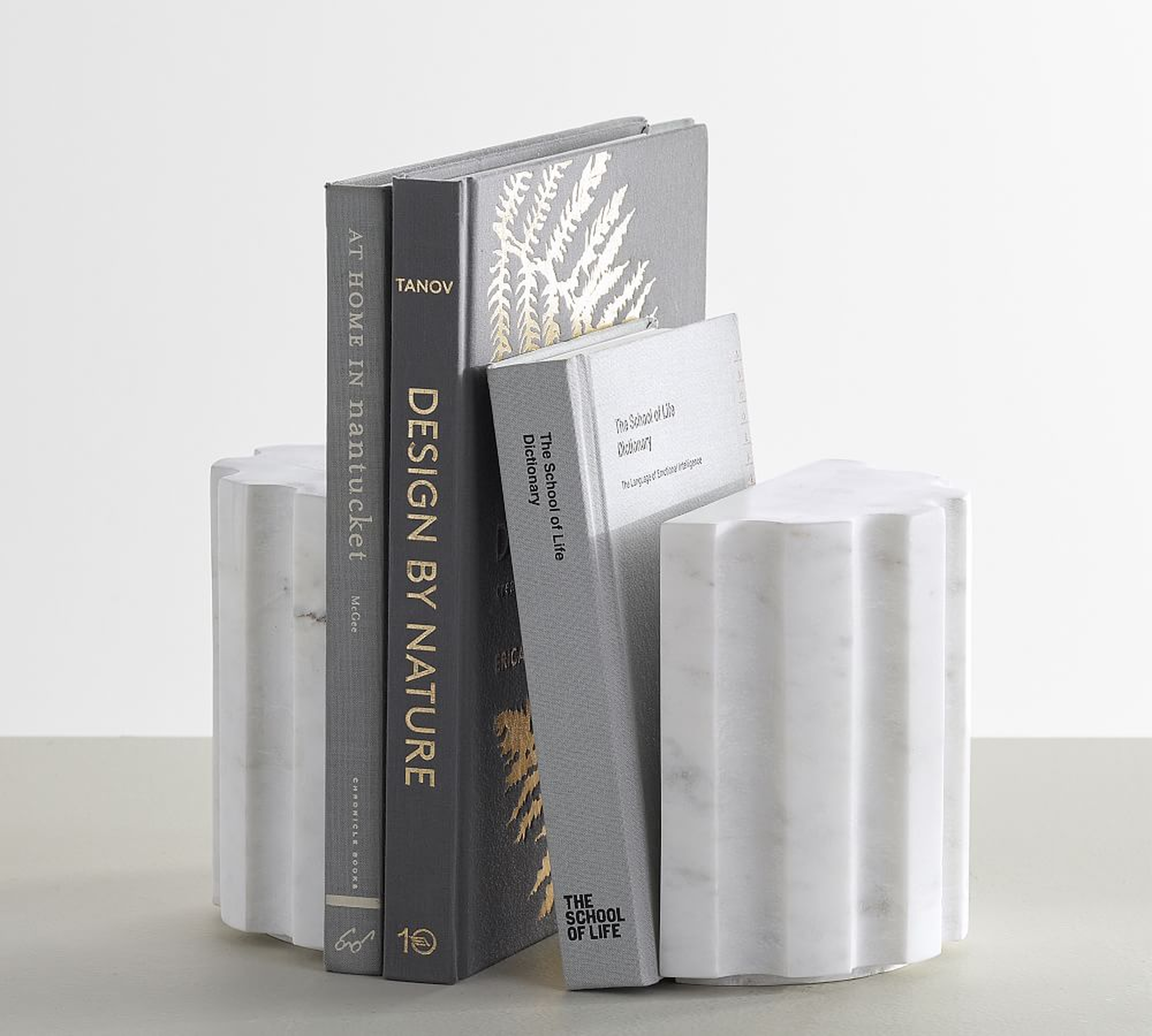 White Marble Book Ends,S/2 - Pottery Barn