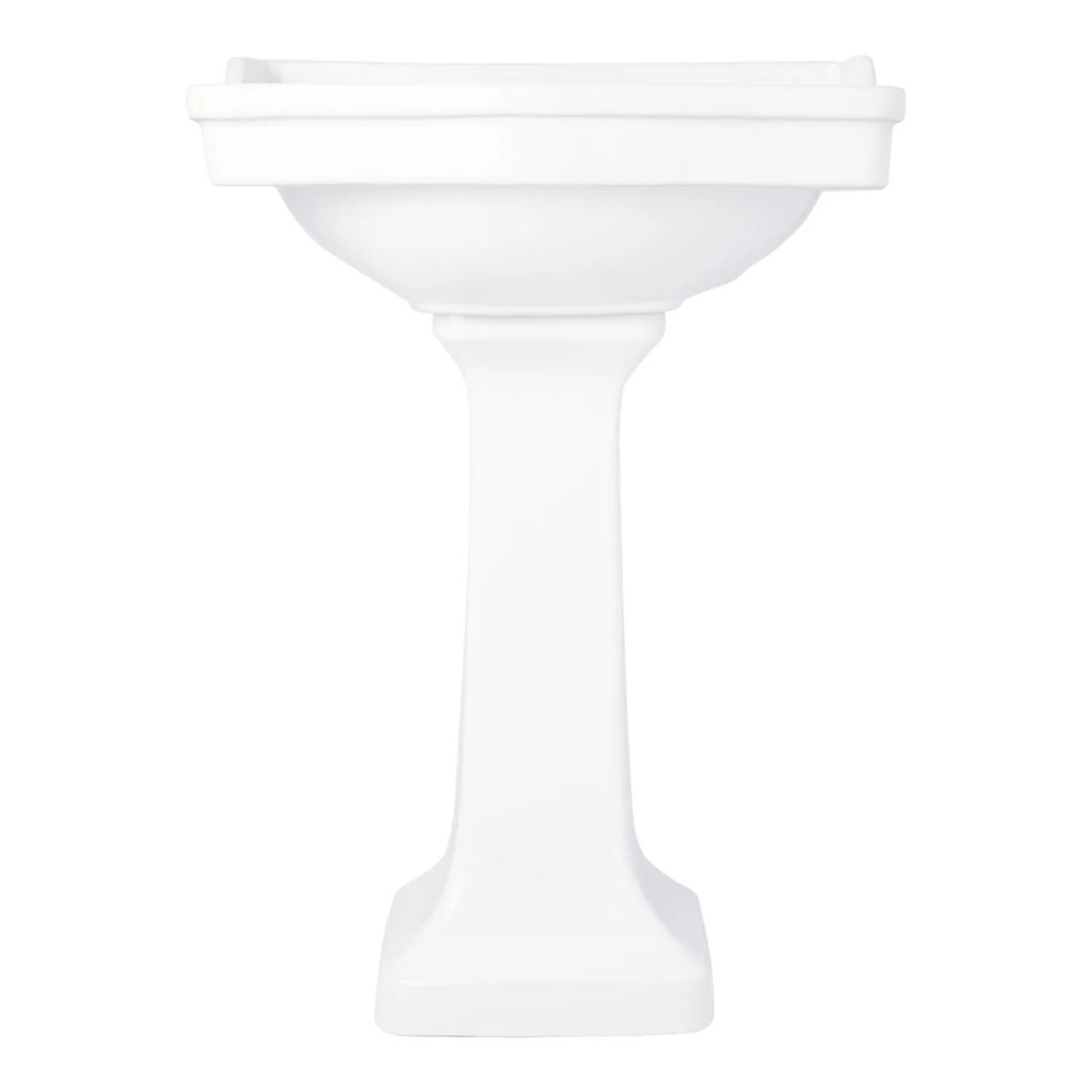 Signature Hardware 24"" Cierra Porcelain Pedestal Bathroom Sink with Overflow - Perigold