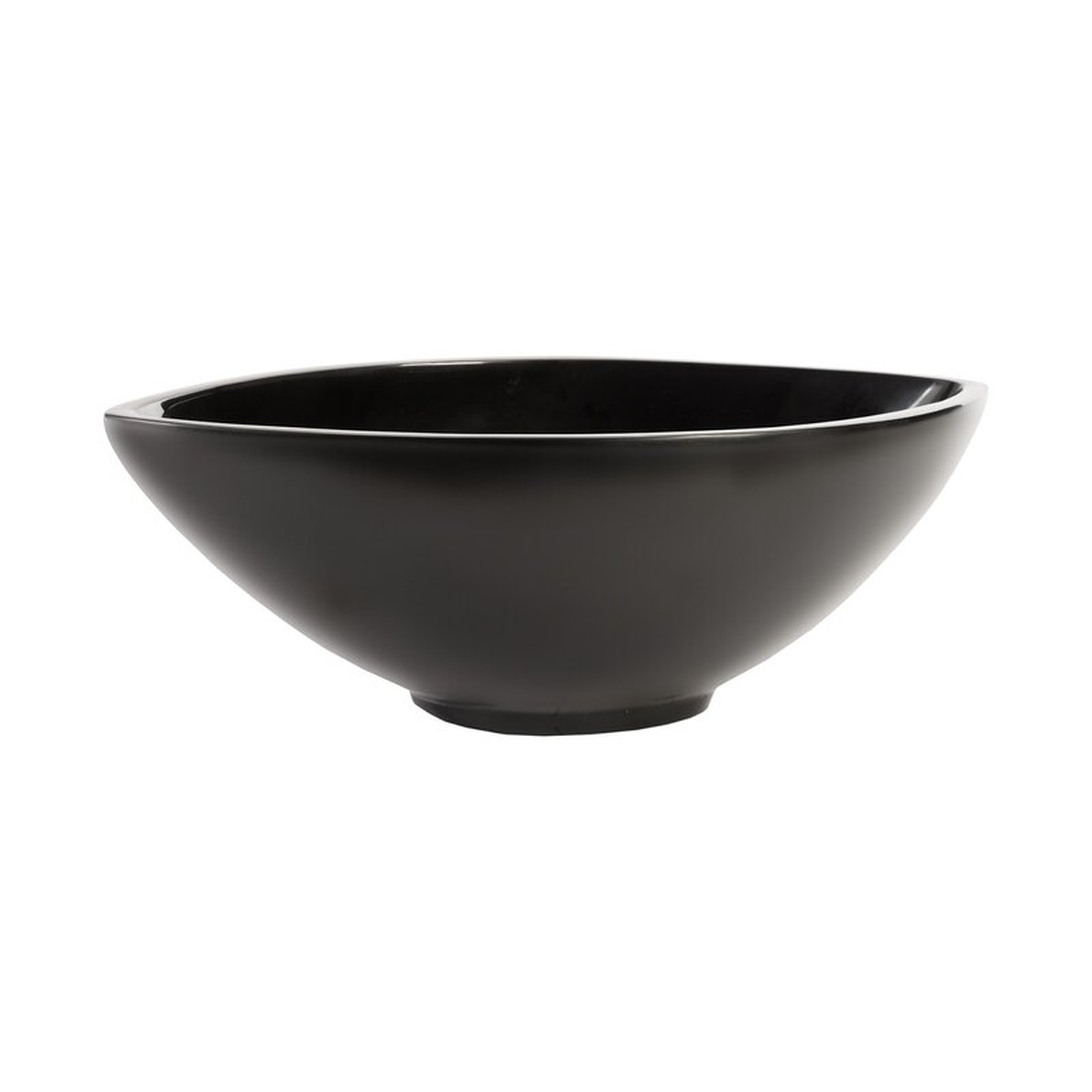 Phillips Collection Mata Decorative Bowl Size: 6" H x 20" W x 9" D, Color: Gel Coat Black - Perigold