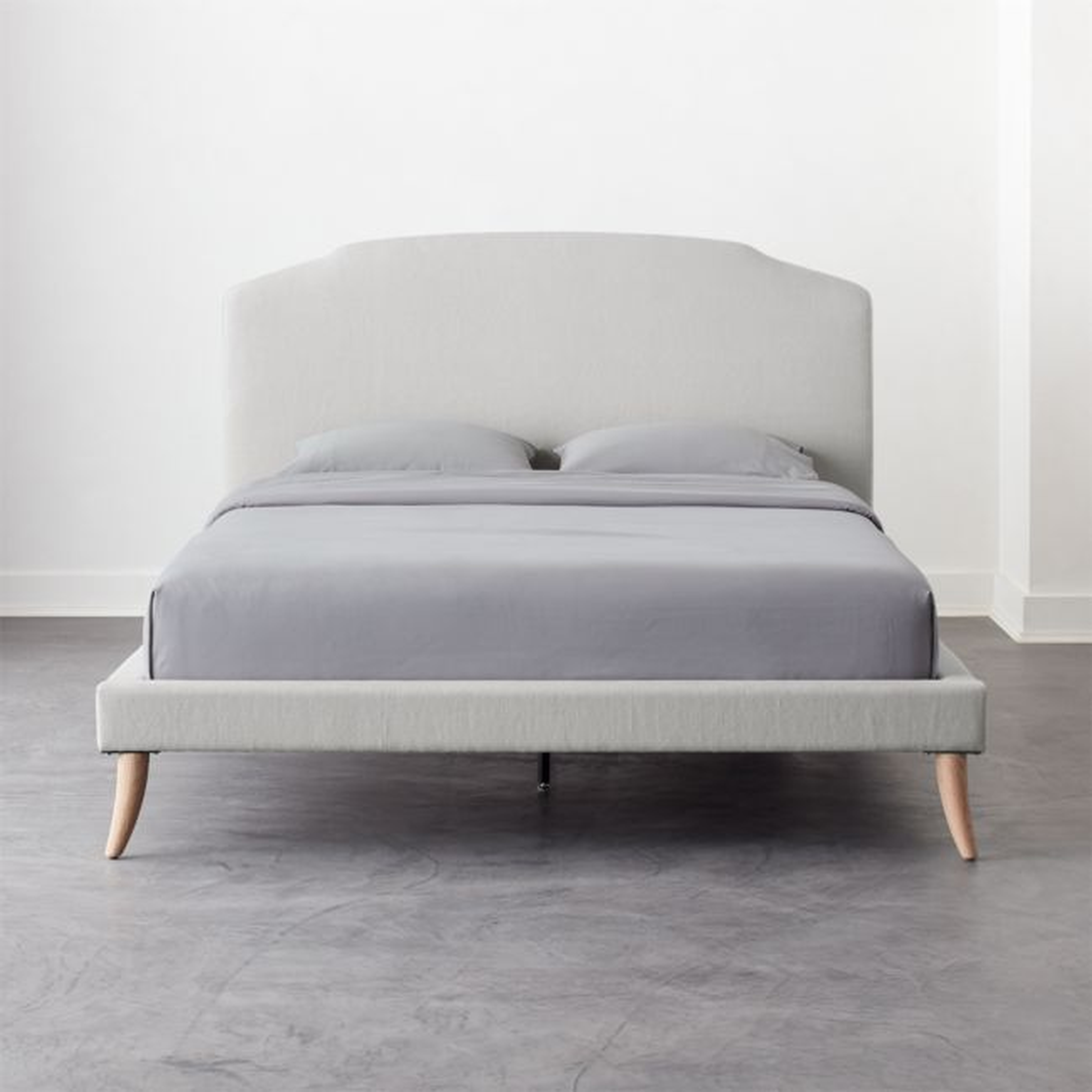 Edo Grey Linen Queen Bed - CB2