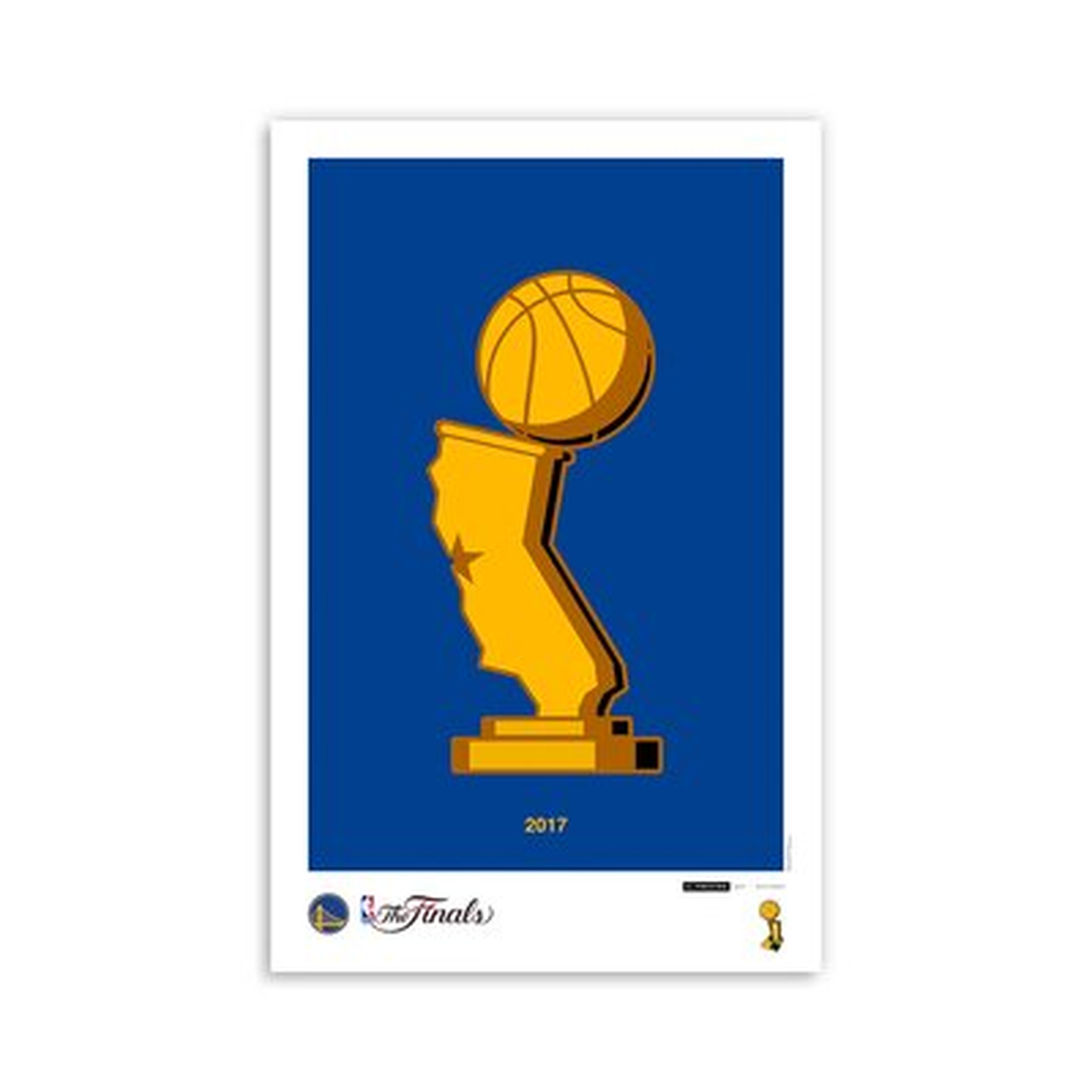 Minimalist 2017 NBA Champion Trophy By S. Preston Golden State Warriors - Wayfair