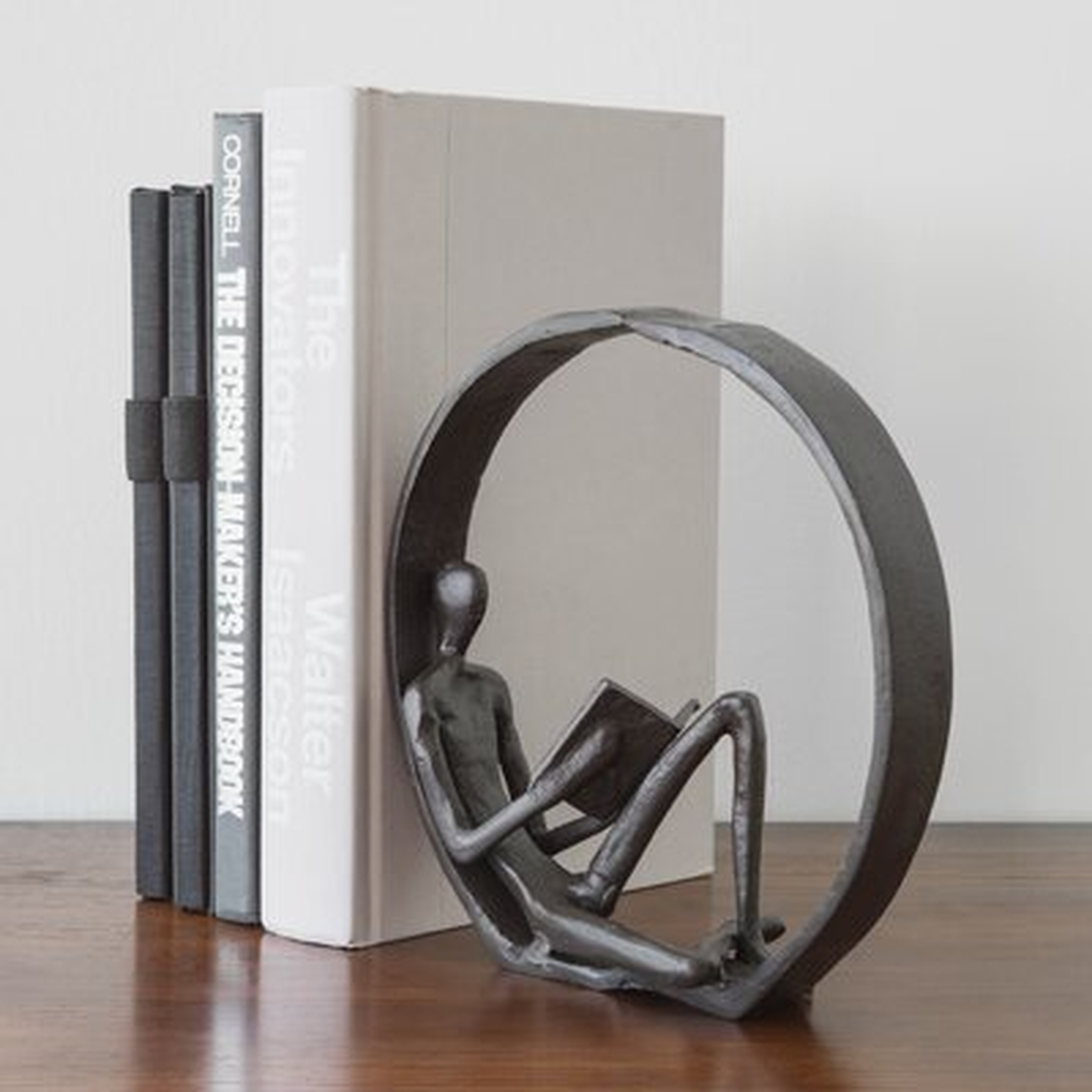 Landy Encircled Reader Iron Figurine - Wayfair