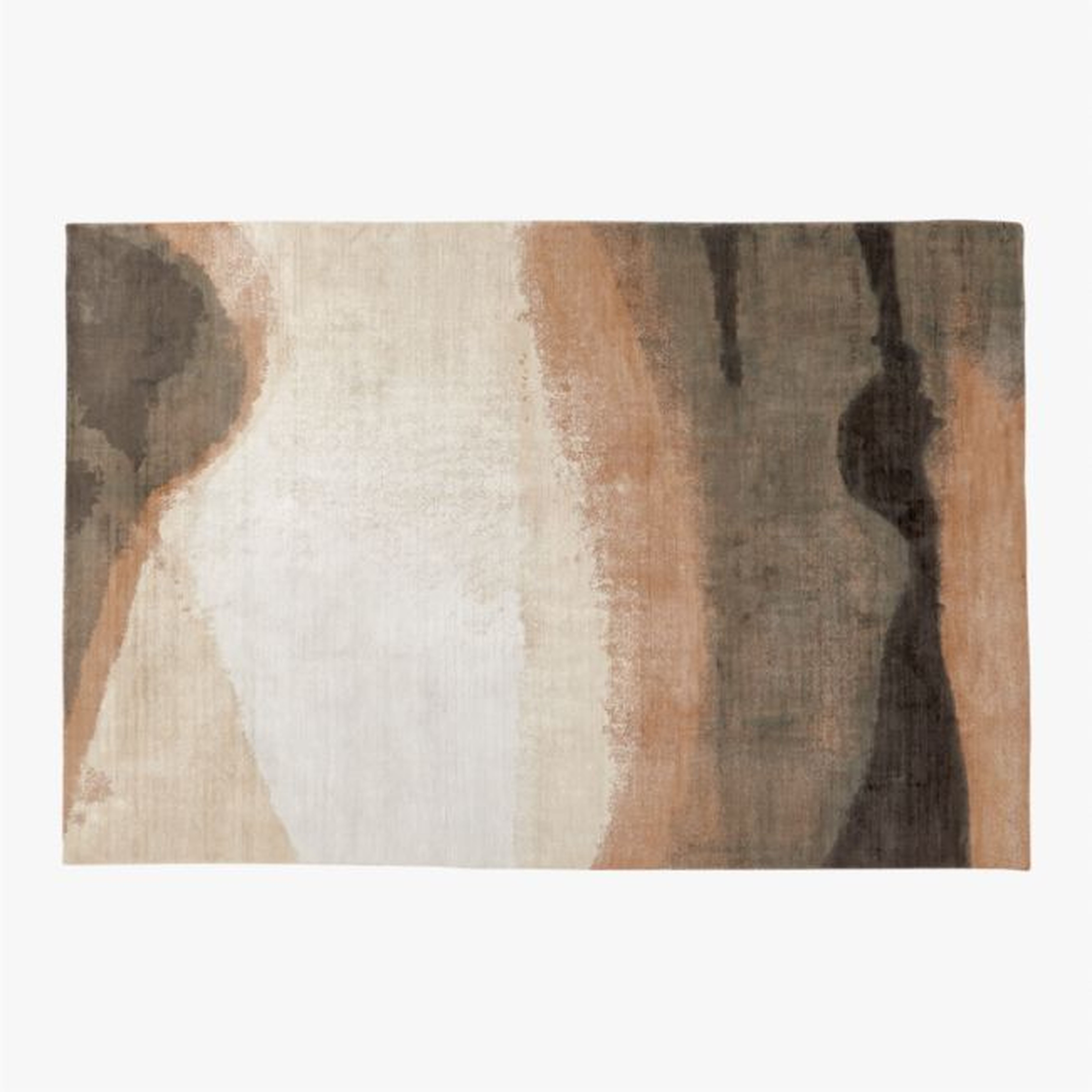 Sundown Handloomed Copper and Ivory Viscose Area Rug 6'x9' - CB2