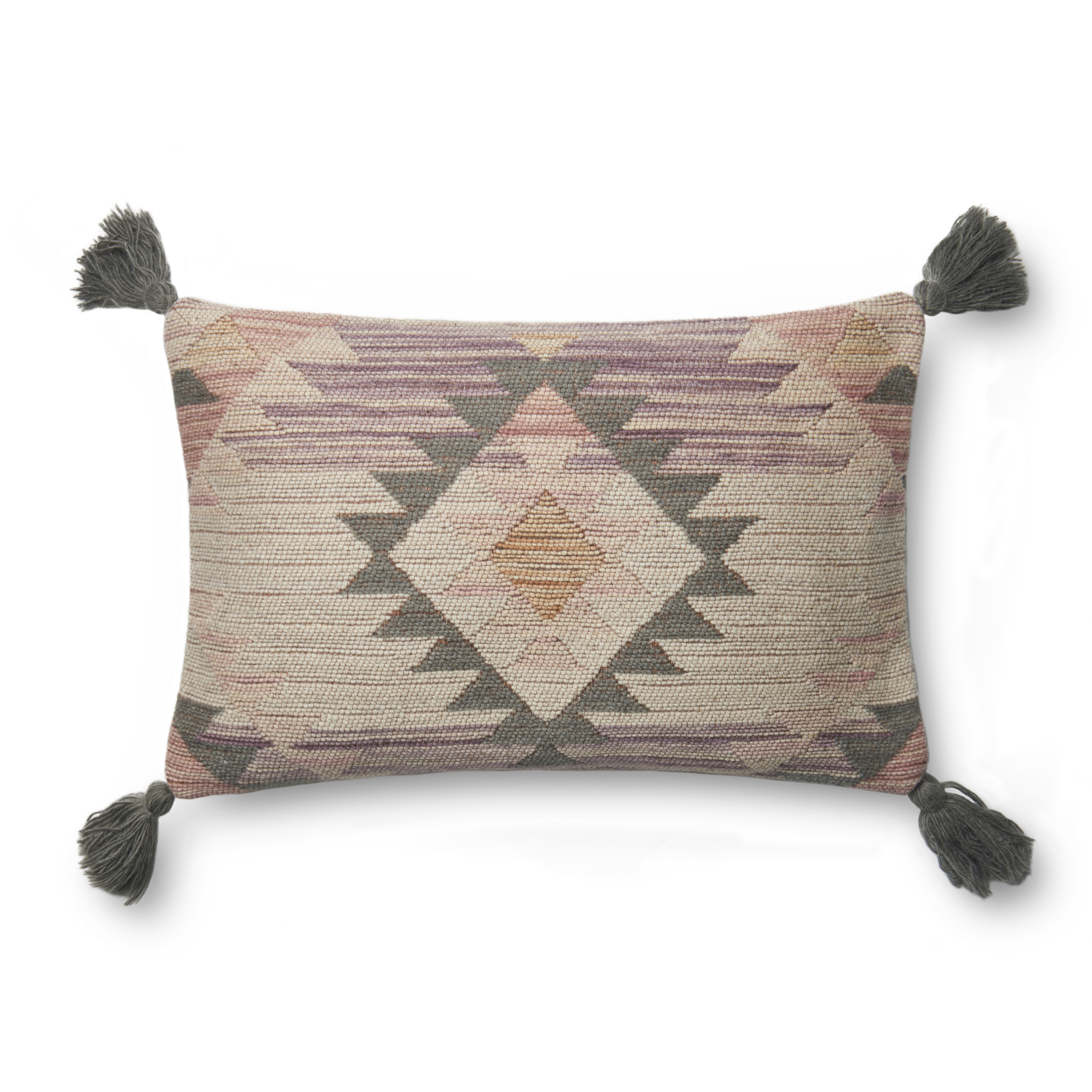 Justina Blakeney x Loloi PILLOWS P0646 Pink / Multi 13" x 21" Cover Only - Loloi Rugs