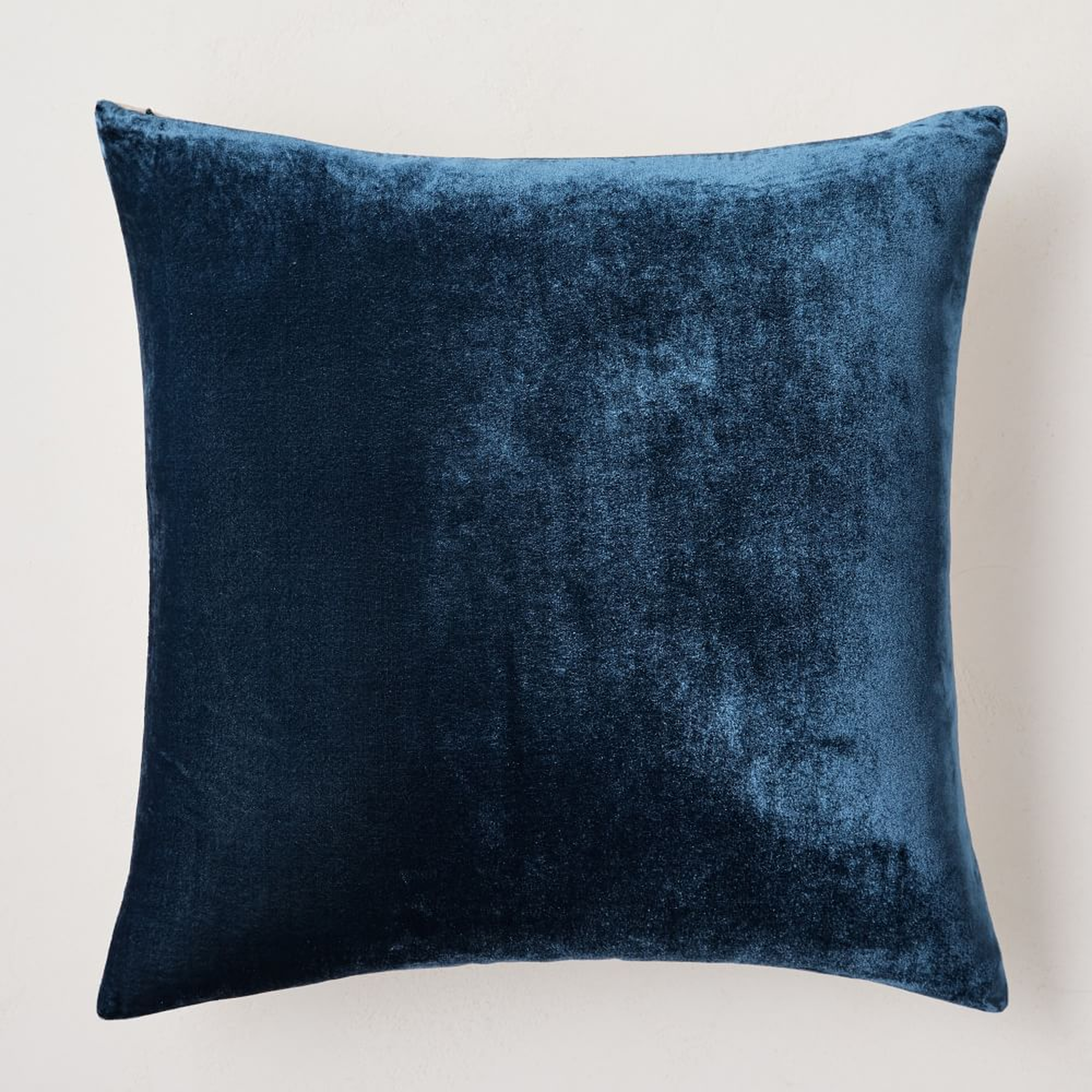 Lush Velvet Pillow Cover, 16"x16", Regal Blue - West Elm