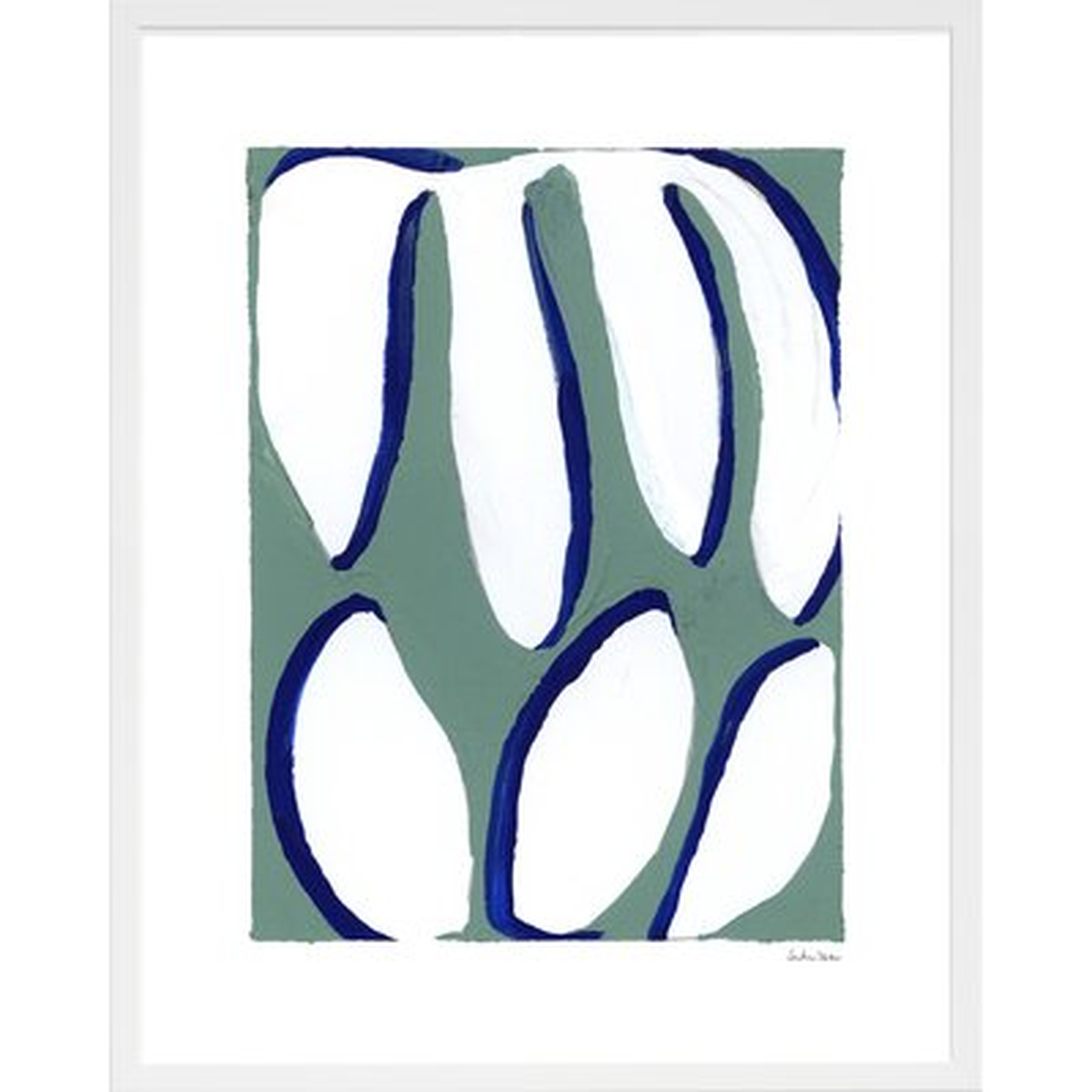 Contemporary Blues 2 by Andrea Stokes - Framed Wall Art - AllModern
