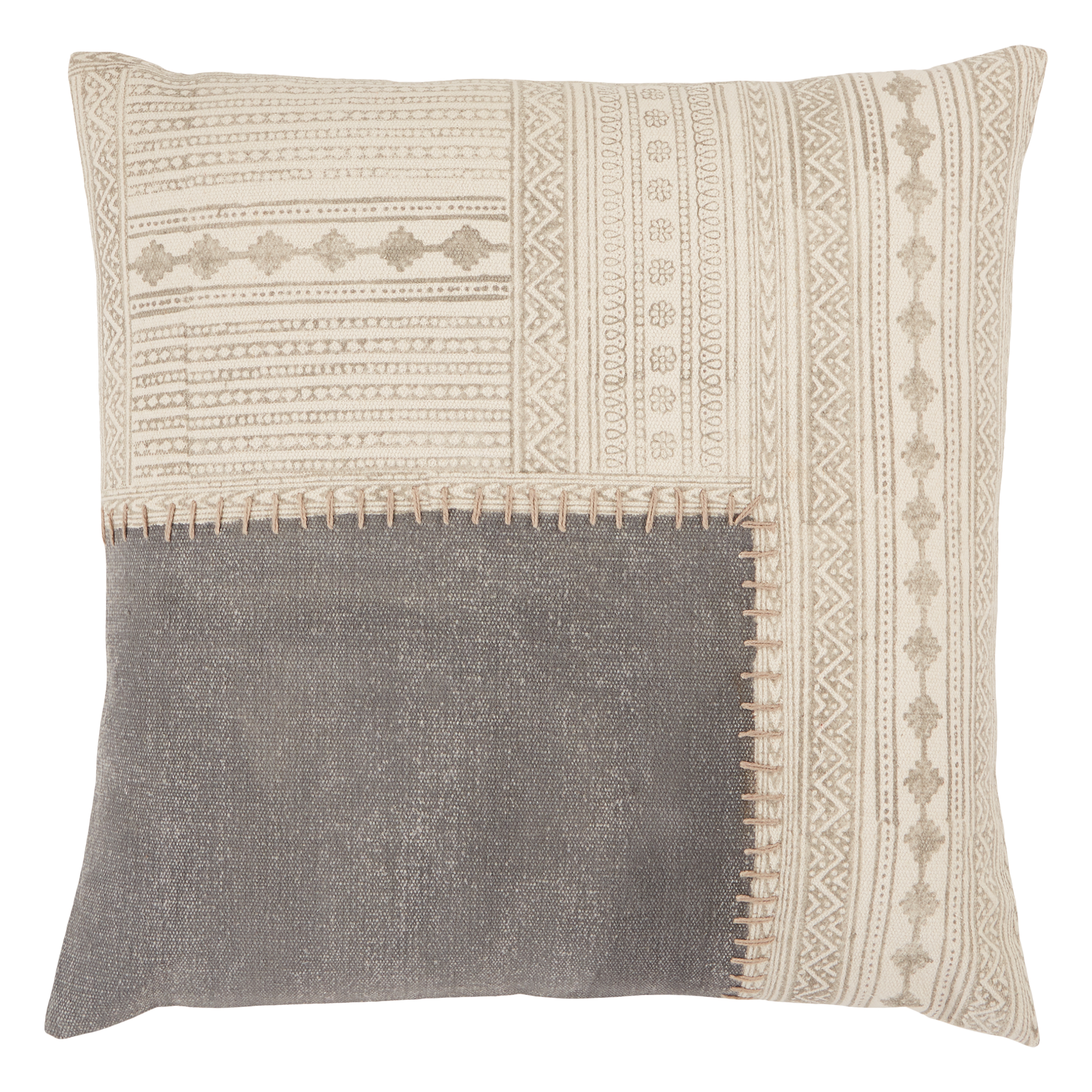 Ayami 20" x 20" Throw Pillow, Taupe, - Jaipur Living