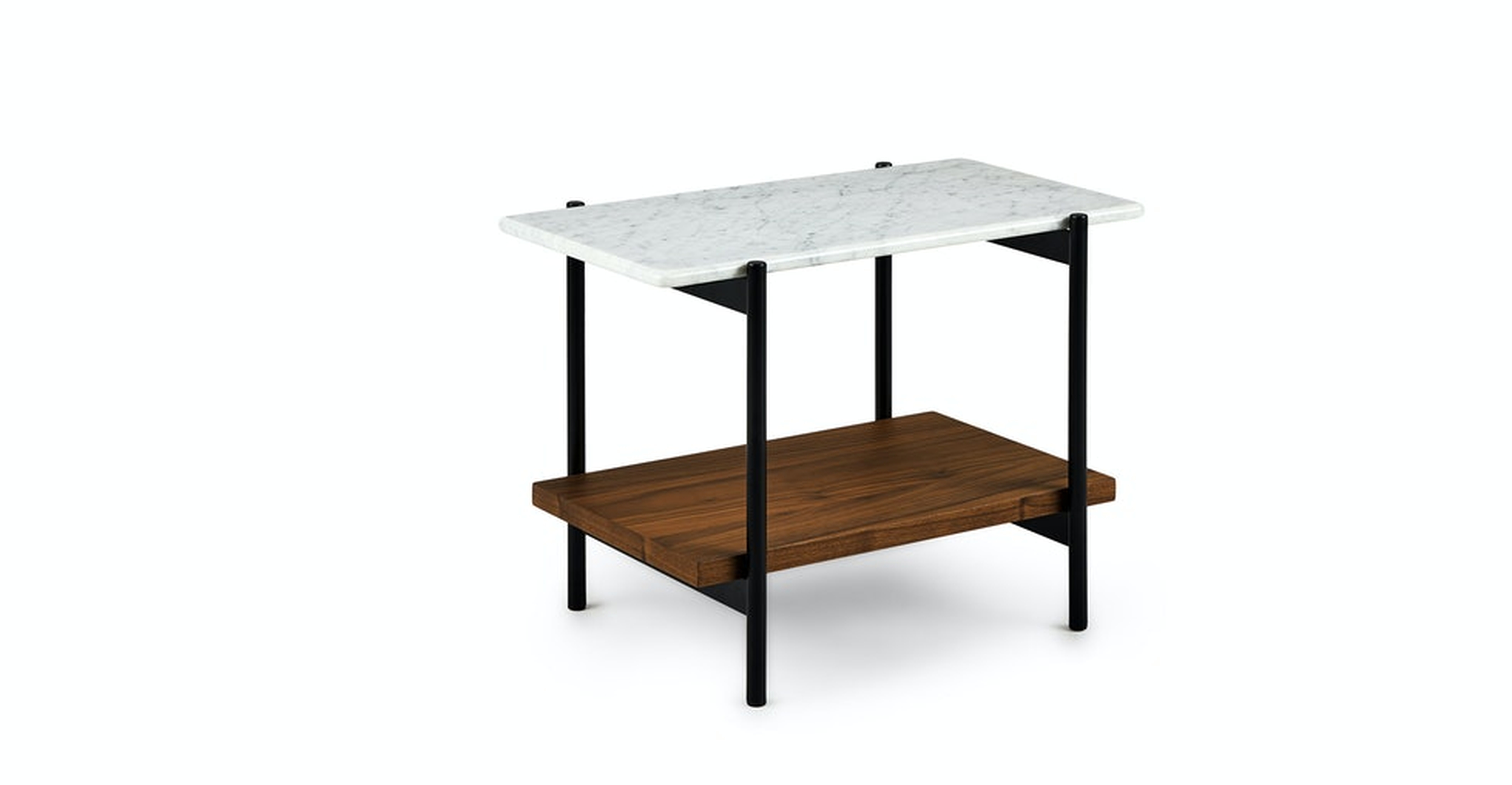 Agotu Marble Side Table - Walnut - Article