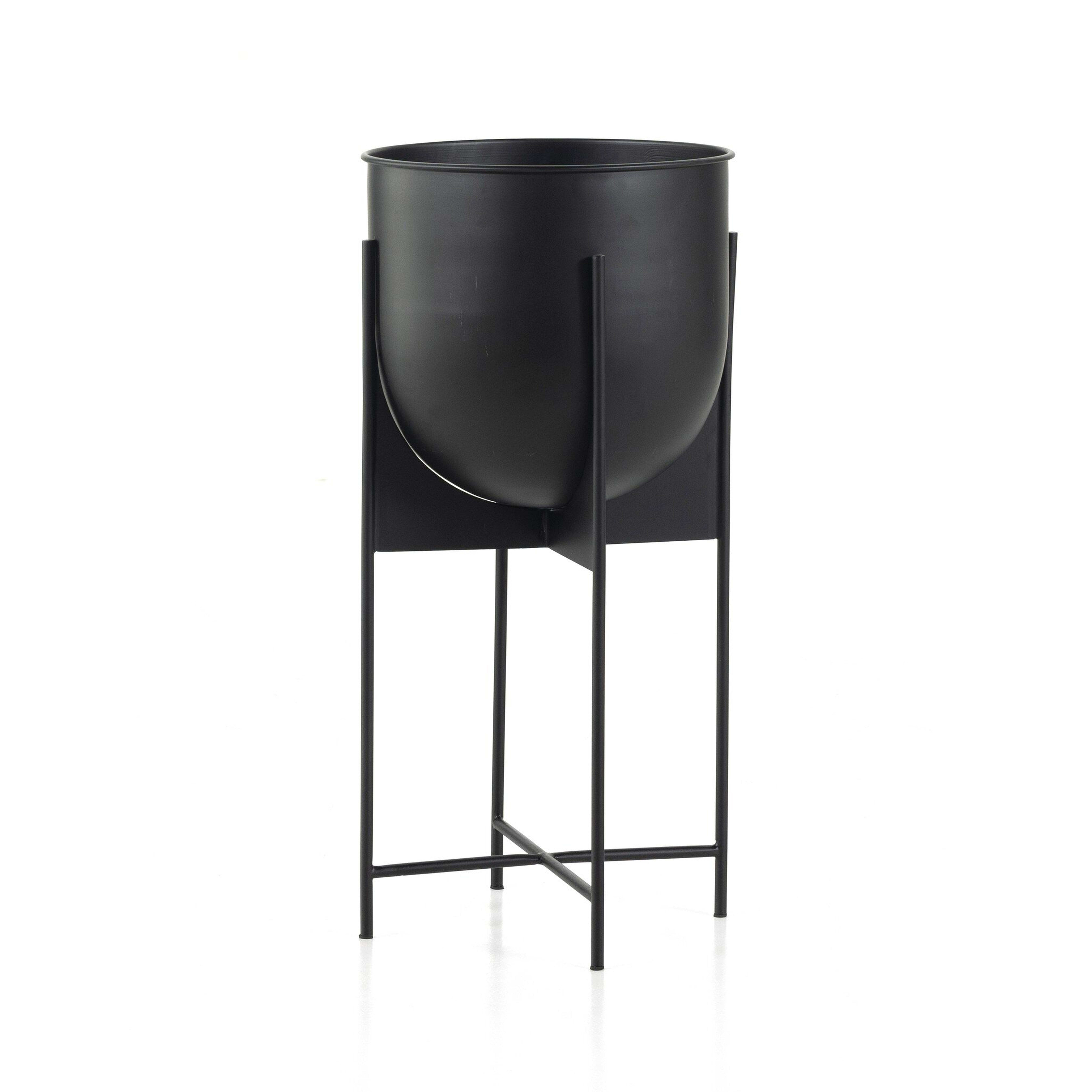 Elroy Planter - Satin Black - Four Hands