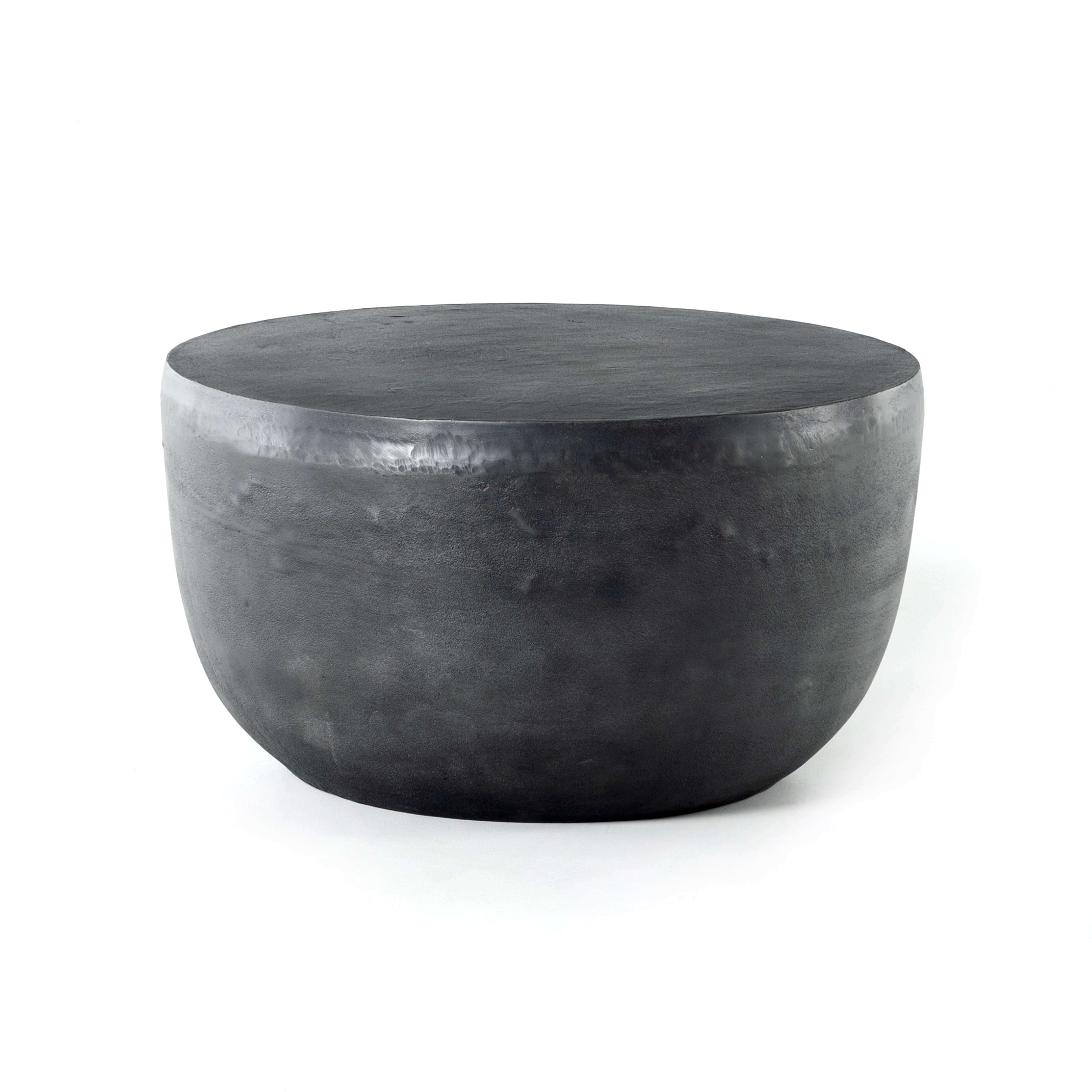 Basil Outdoor End Table-Aged Grey - Four Hands