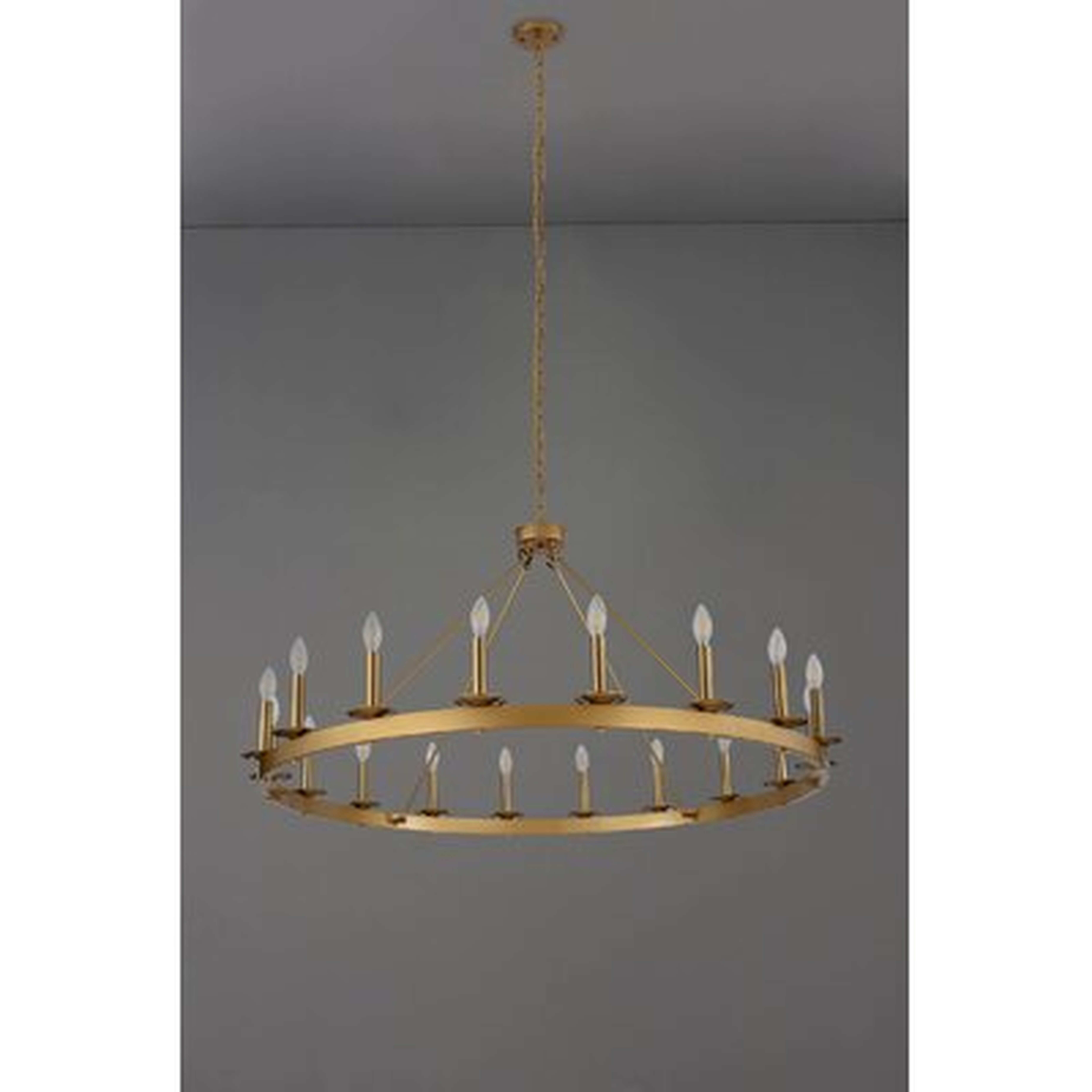 Feodora 18 - Light Candle Style Wagon Wheel Chandelier - Wayfair