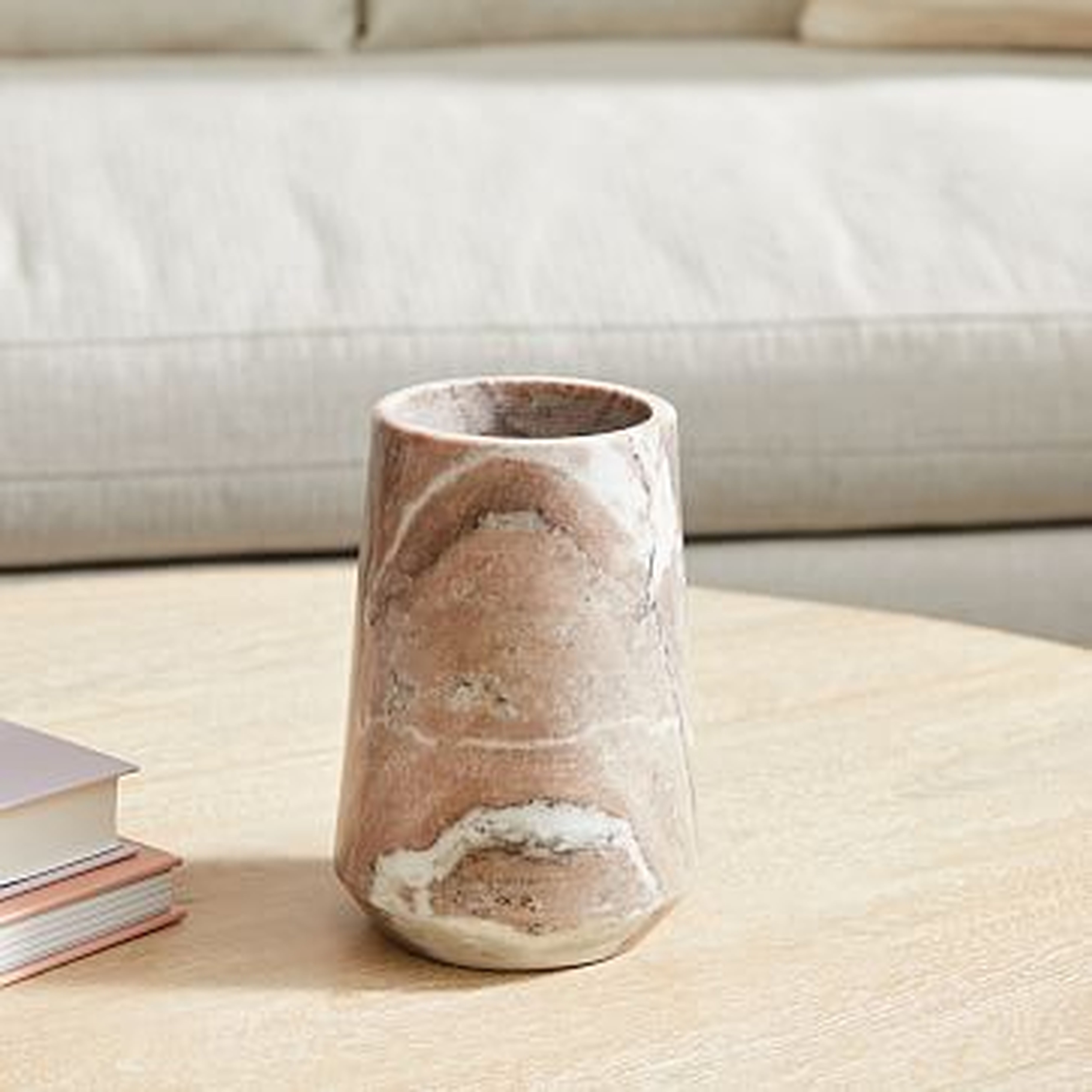 Pink Marble Vase, Small - West Elm