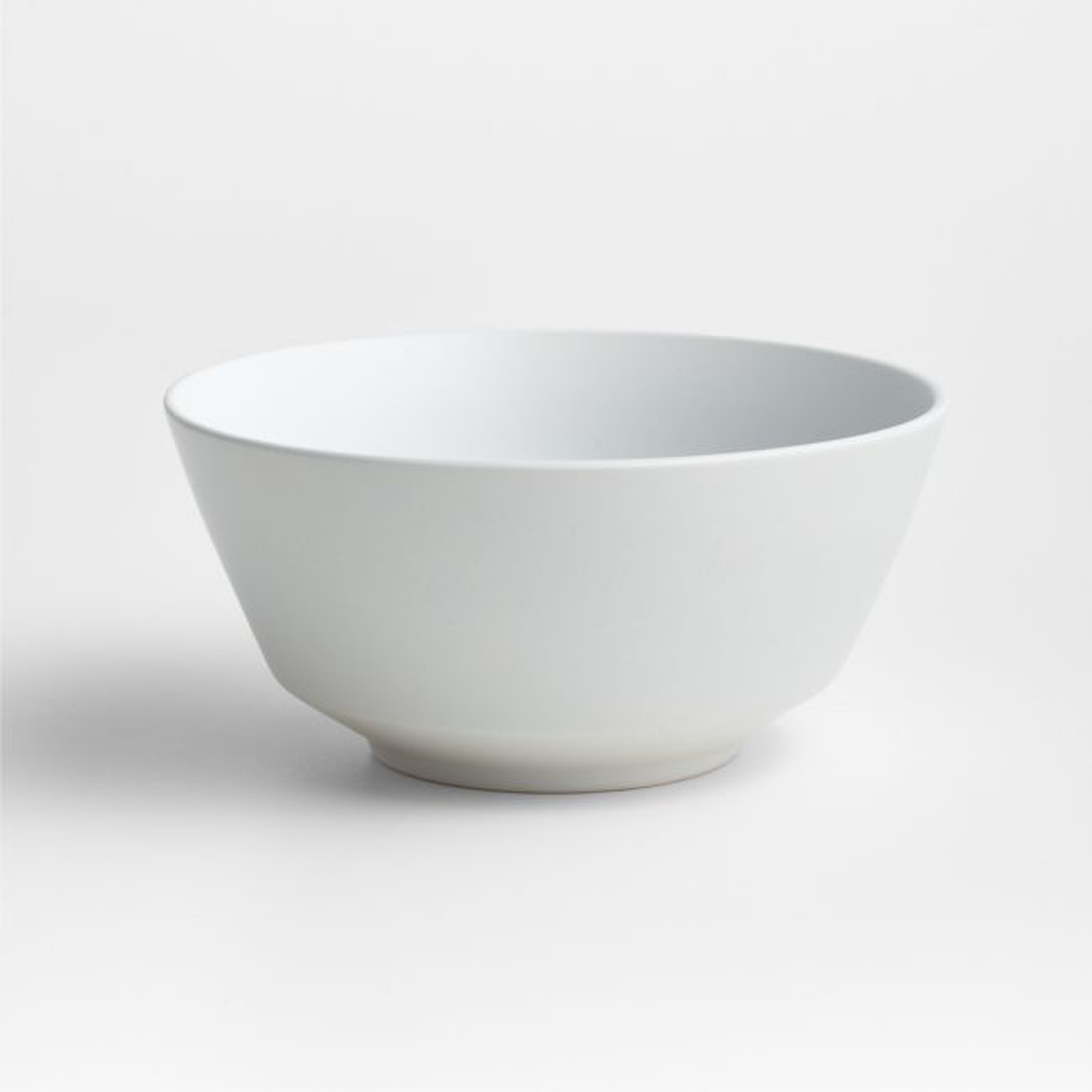 Paige White Cereal Bowl - Crate and Barrel