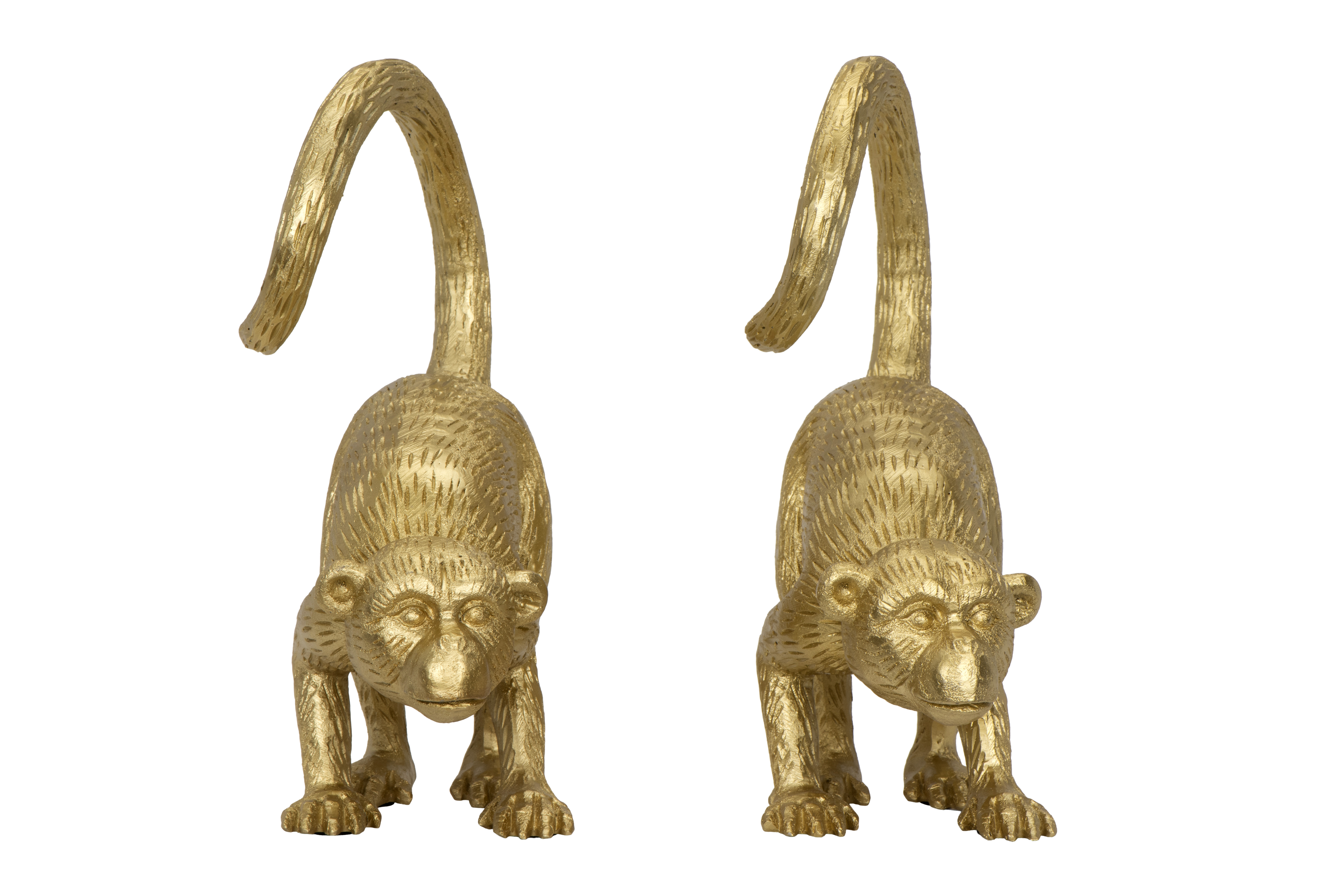 Gold Resin Monkey Bookends (Set of 2 Pieces) - Creative Co-Op