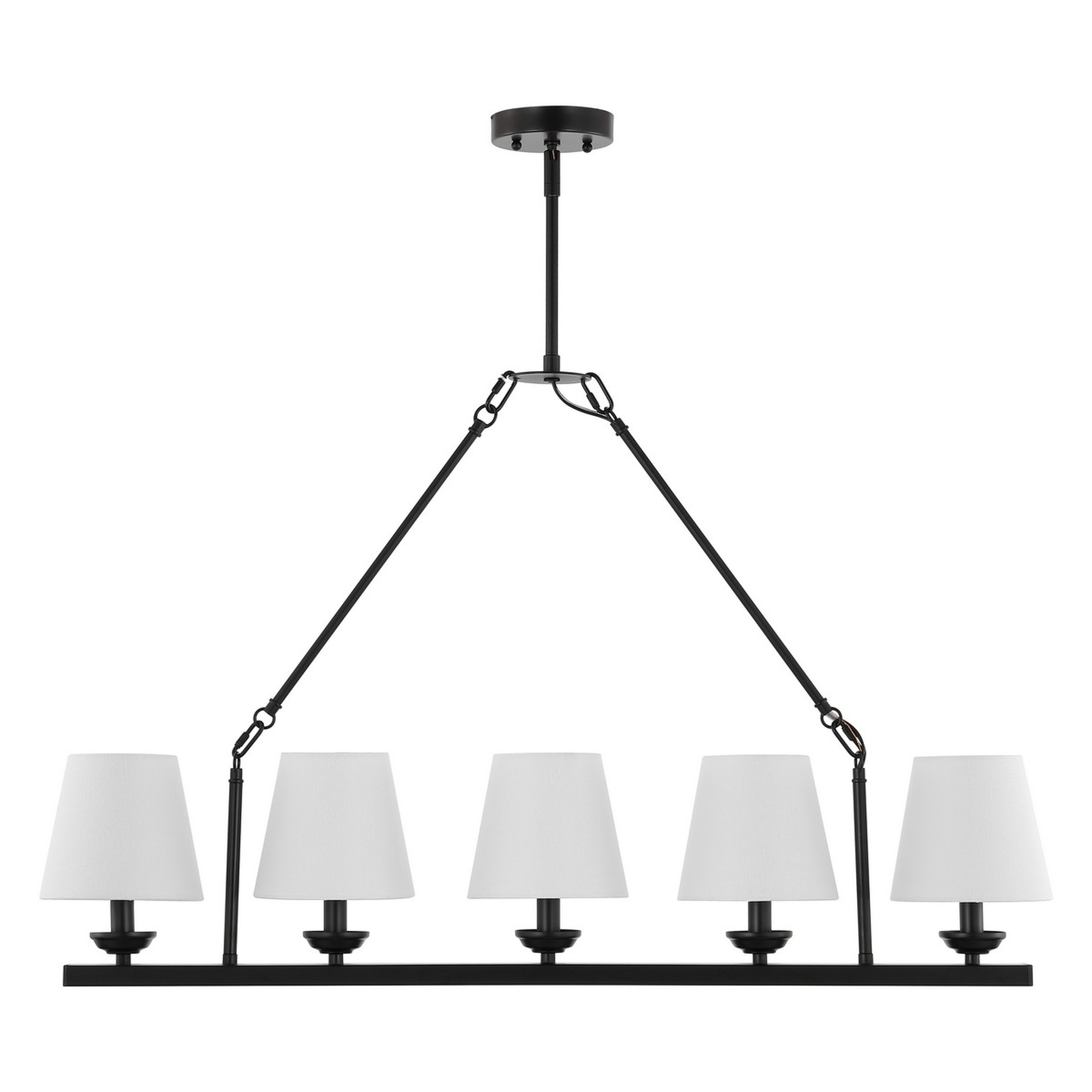 Josphete 5Lt 37.5" Chandelier - Black - Safavieh - Safavieh