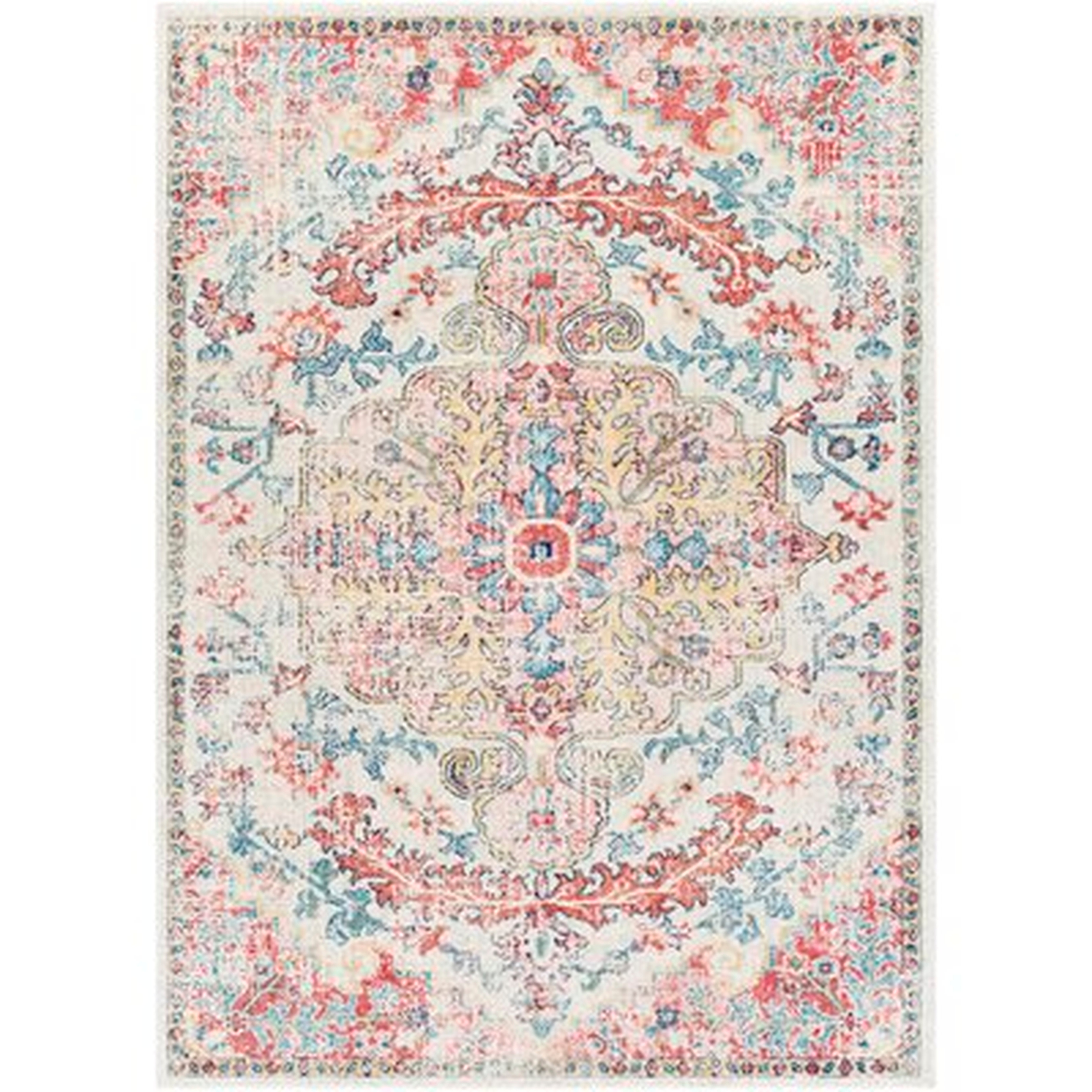 Fedeli Oriental Blue/Red Area Rug - Wayfair