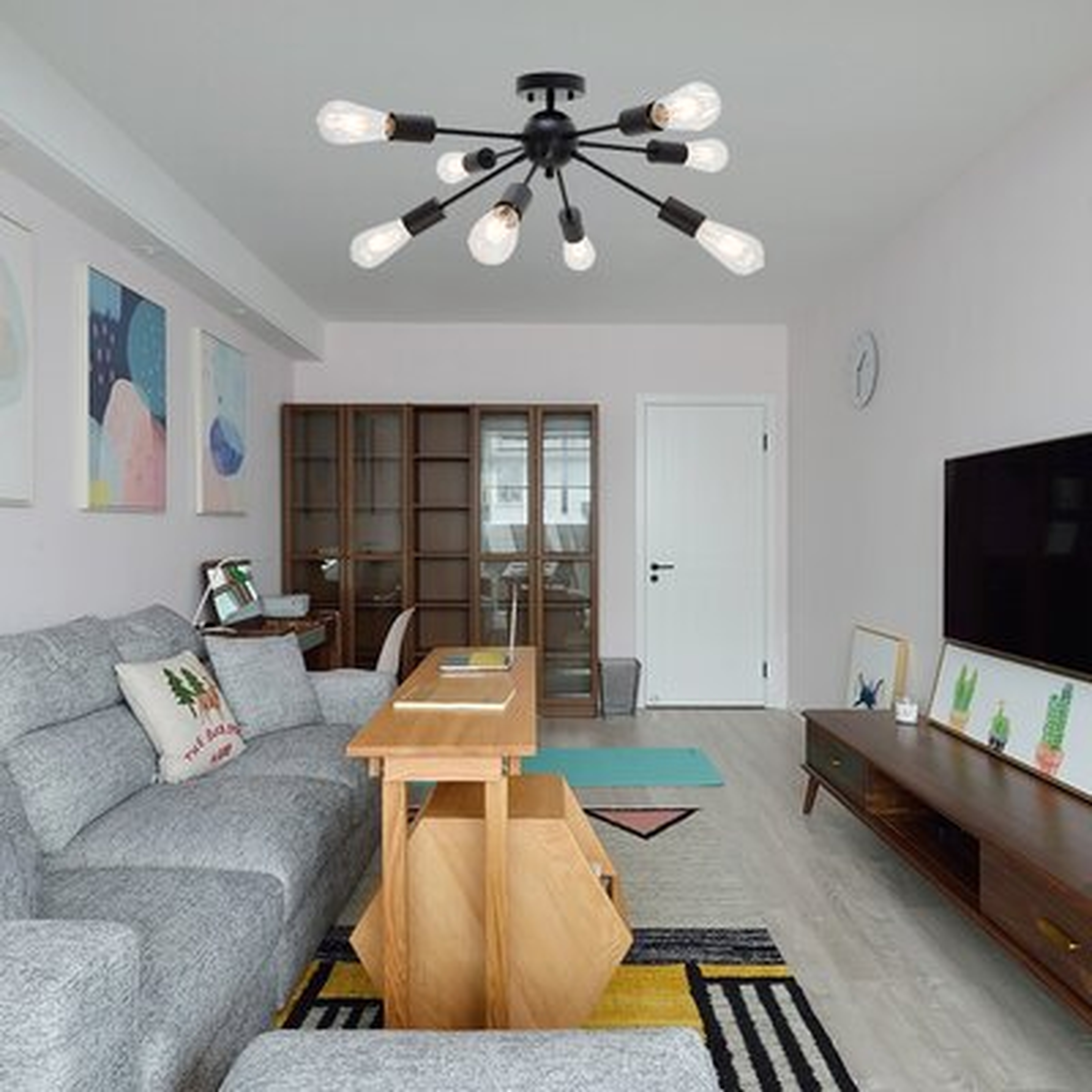 Emile 8 -Light 26" Semi Flush Mount - Wayfair