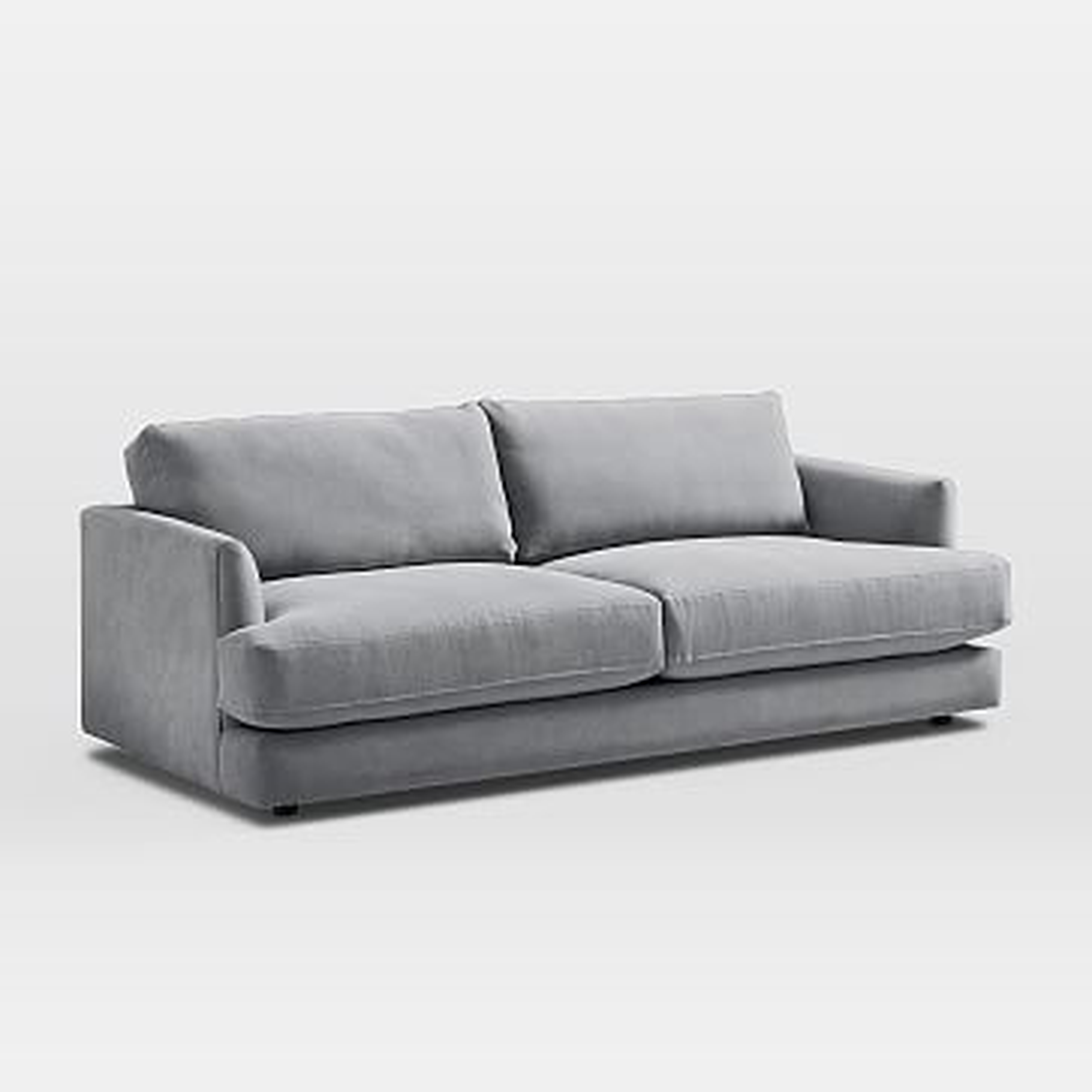Haven 84" Multi-Seat Sofa, Standard Depth, Performance Washed Canvas, Storm Gray - West Elm
