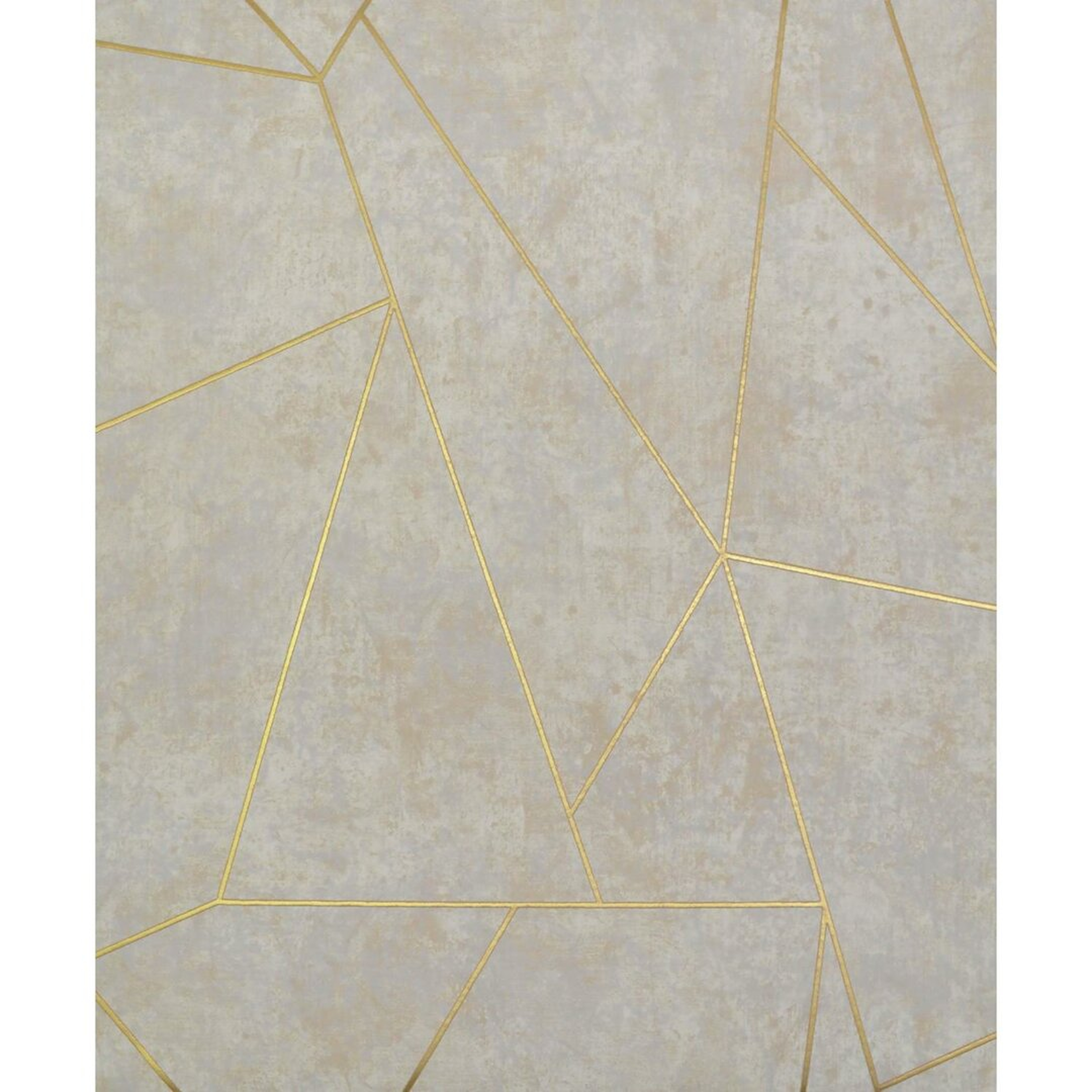Antonia Vella Nazca Metallic Wallpaper Roll, Neutral & Gold, 393.6" x 20.8'' - Perigold