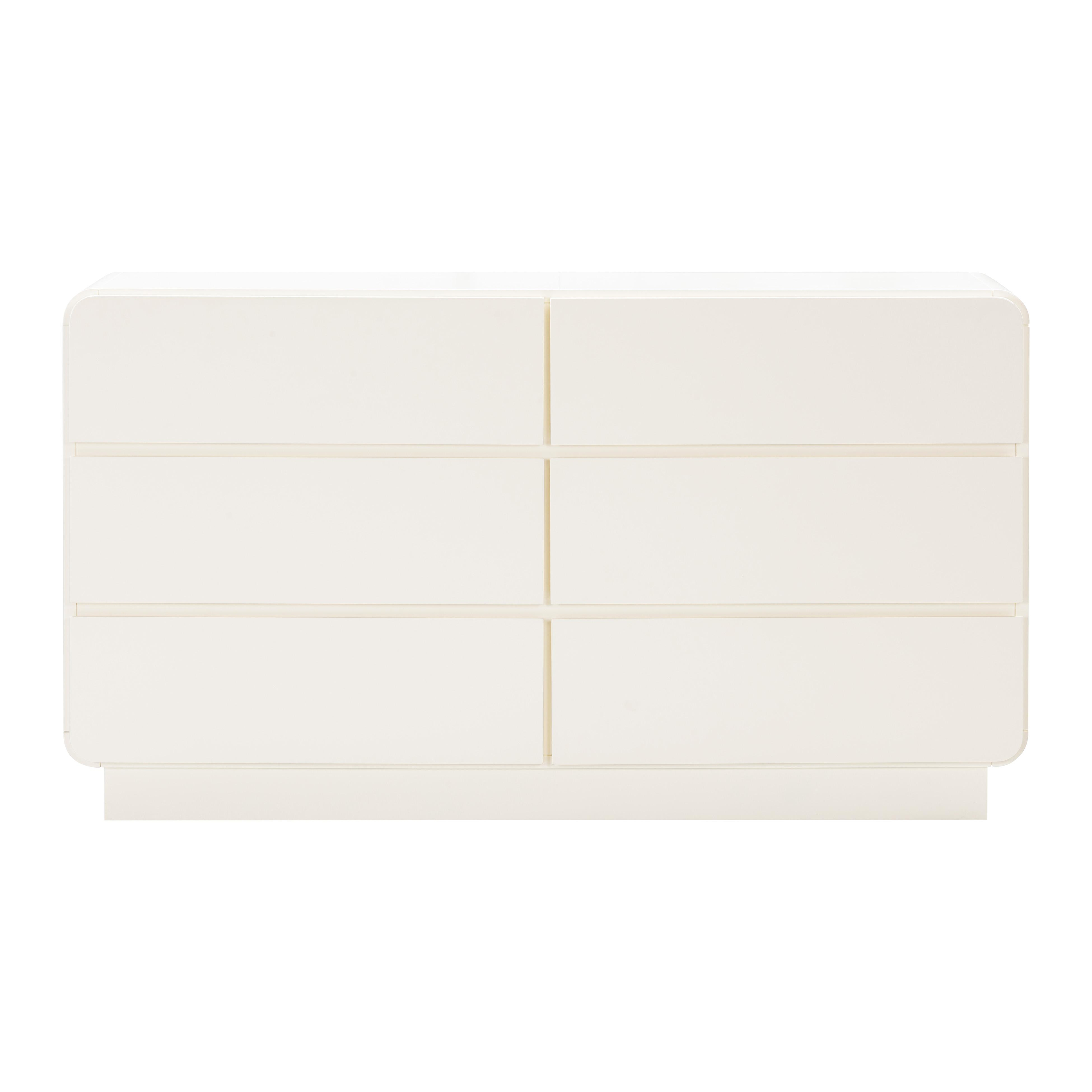 Sagura Cream 6-Drawer Dresser - TOV FURNITURE
