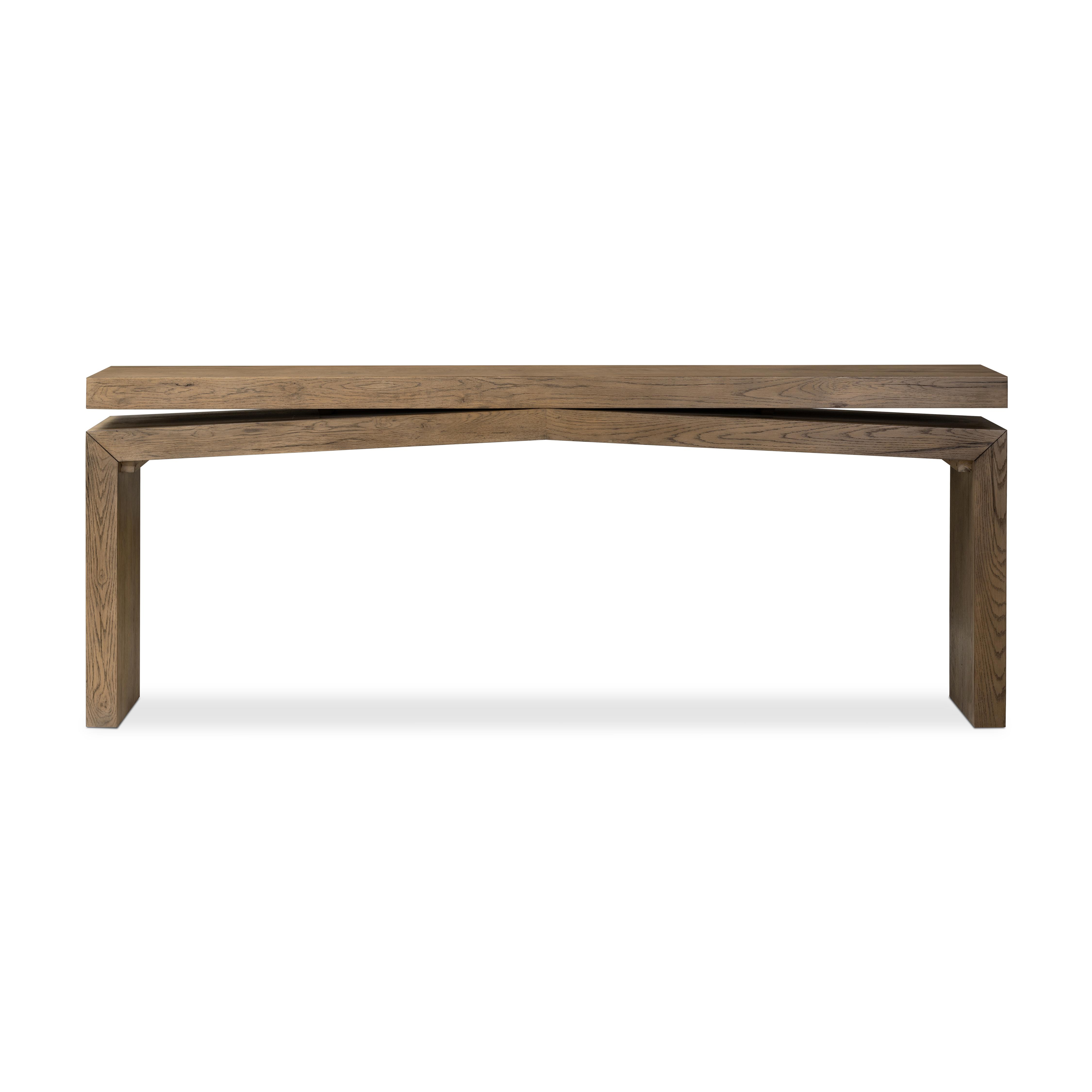 Matthes Console Table-Rstic Gry - Four Hands