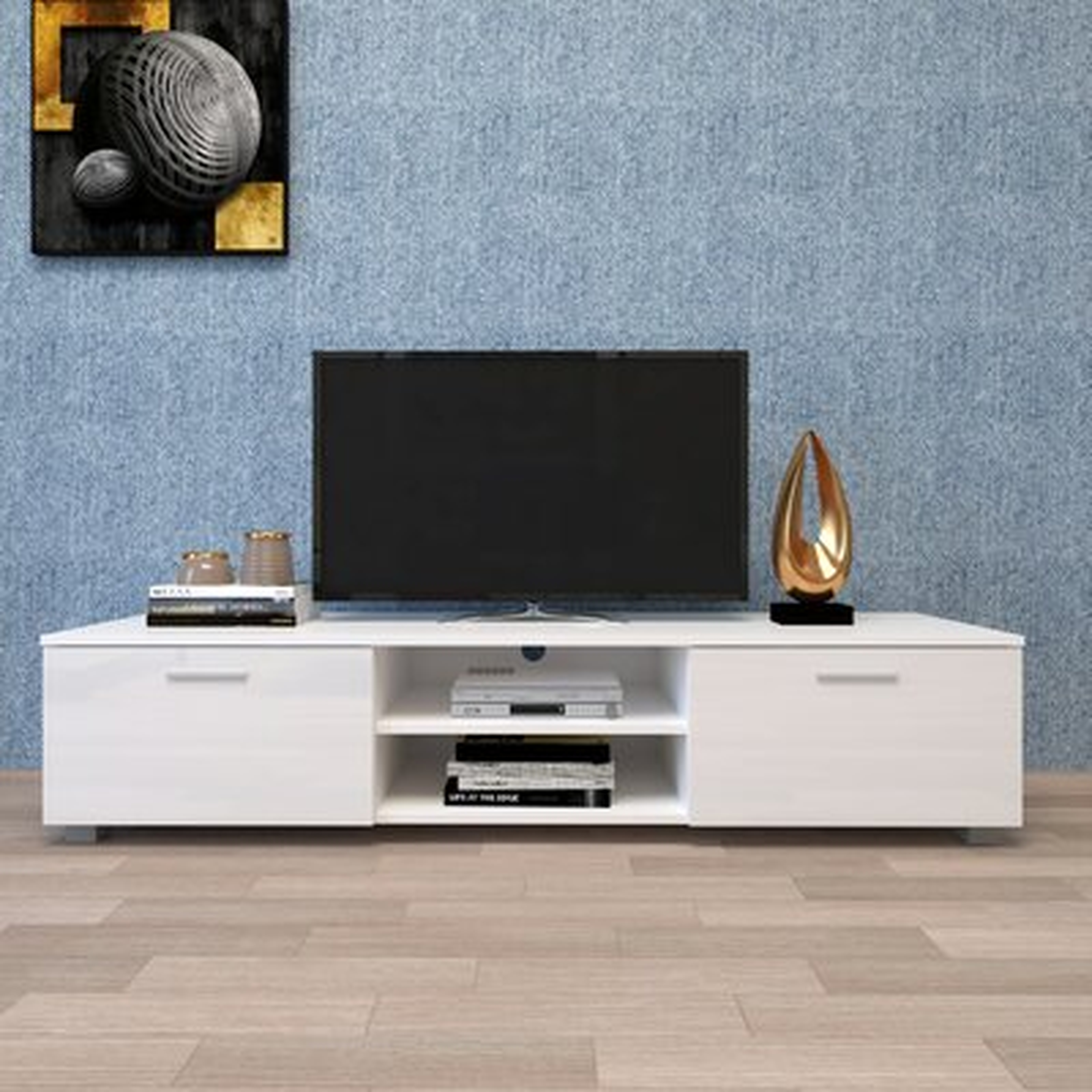 TV Stand For 70 Inch TV Stands, Media Console Entertainment Center Television Table, 2 Storage Cabinet With Open Shelves For Living Room Bedroom - Wayfair