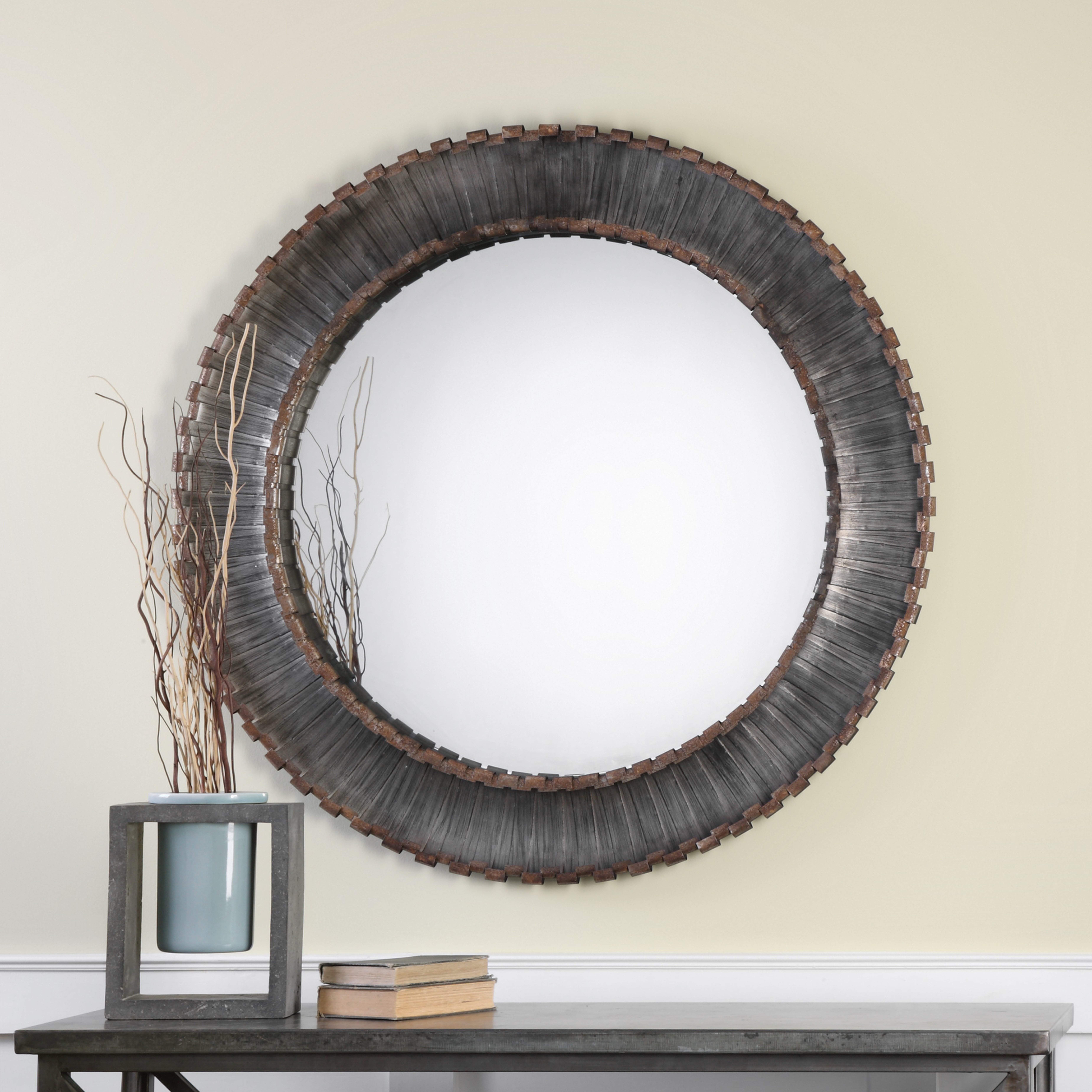 Tanaina Silver Round Mirror - Hudsonhill Foundry